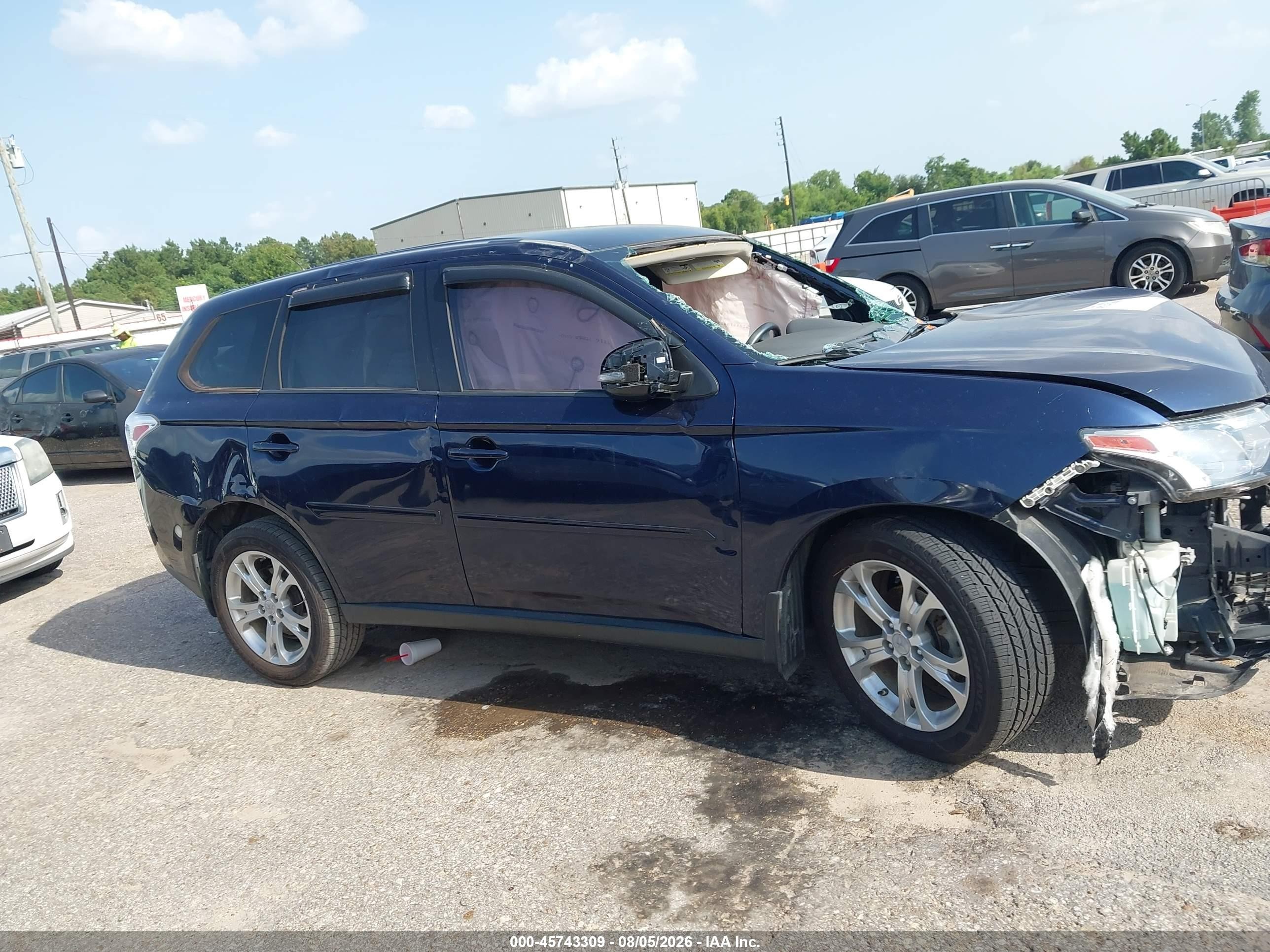 2014 Mitsubishi Outlander Se Blue vin: JA4AD3A34EZ018050