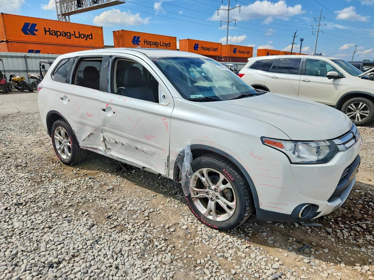 2015 Mitsubishi Outlander Se White vin: JA4AD3A34FZ004408
