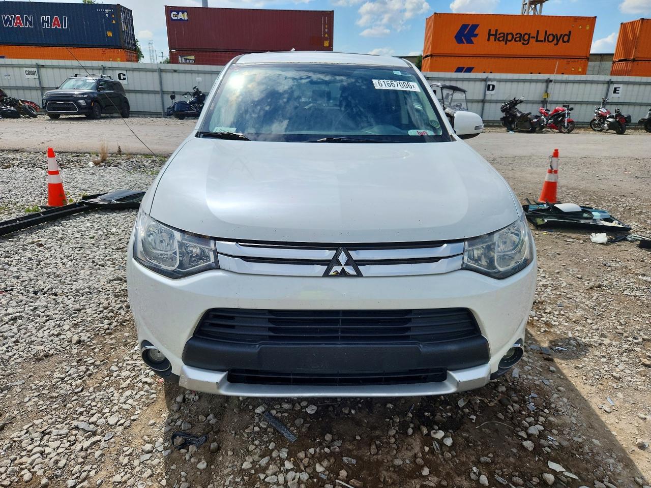2015 Mitsubishi Outlander Se White vin: JA4AD3A34FZ004408