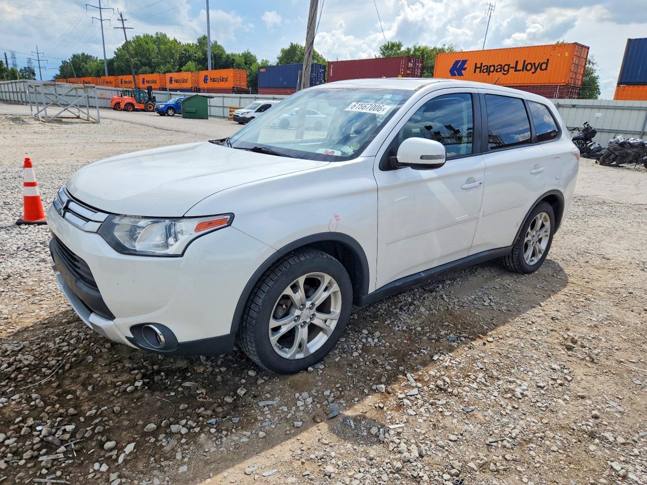 2015 Mitsubishi Outlander Se White vin: JA4AD3A34FZ004408