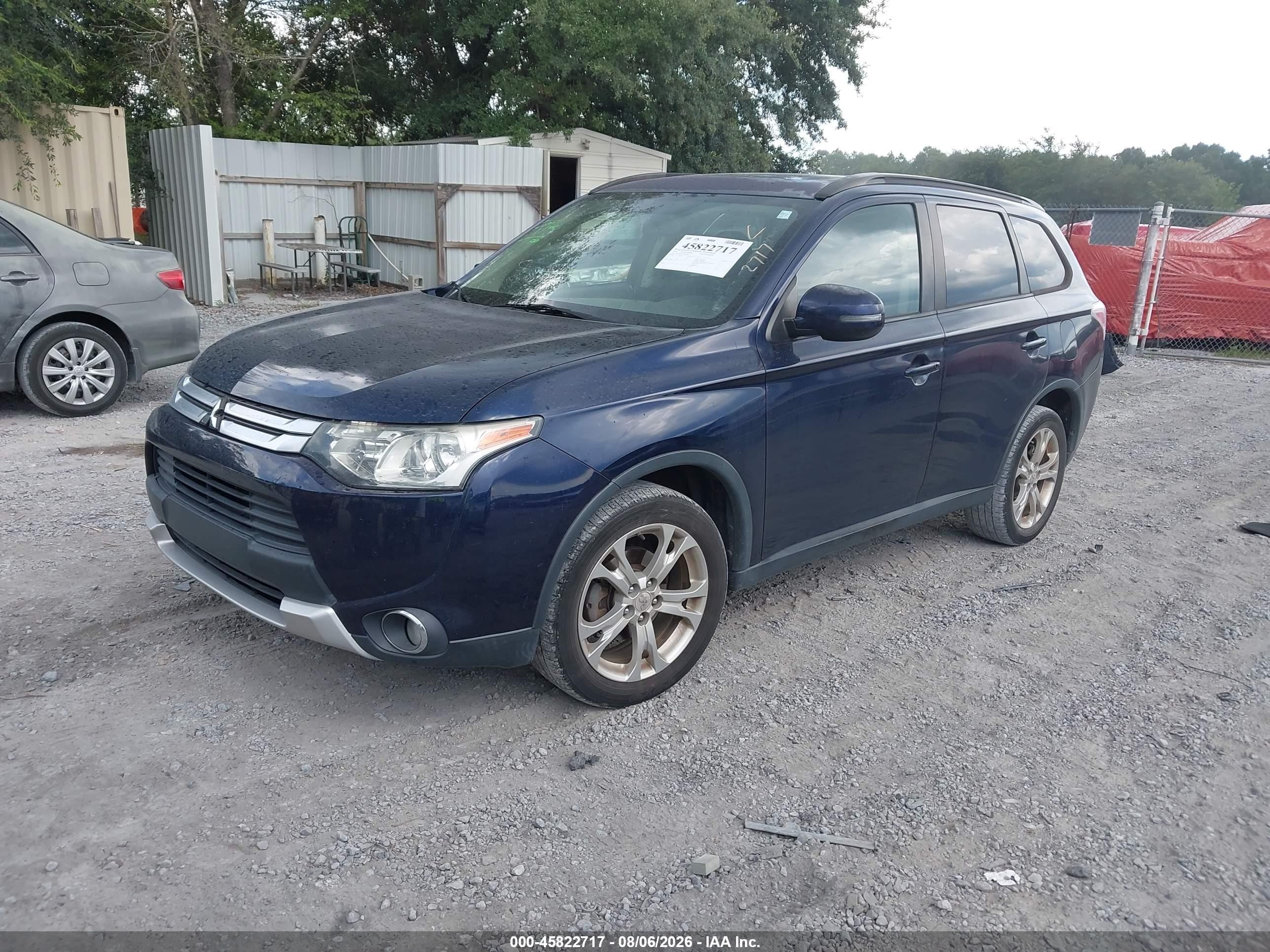 2015 Mitsubishi Outlander Se Blue vin: JA4AD3A34FZ010063