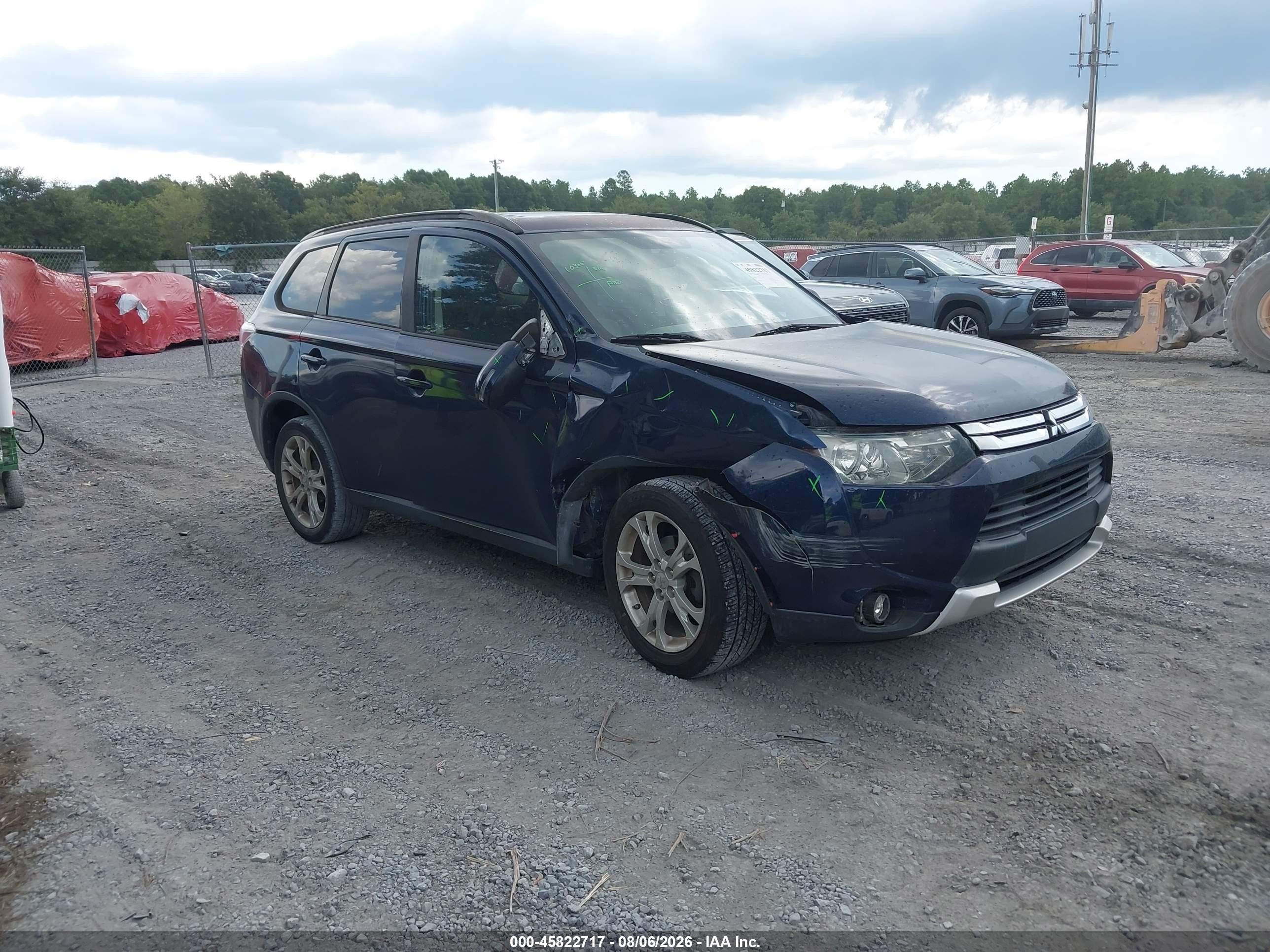 2015 Mitsubishi Outlander Se Blue vin: JA4AD3A34FZ010063