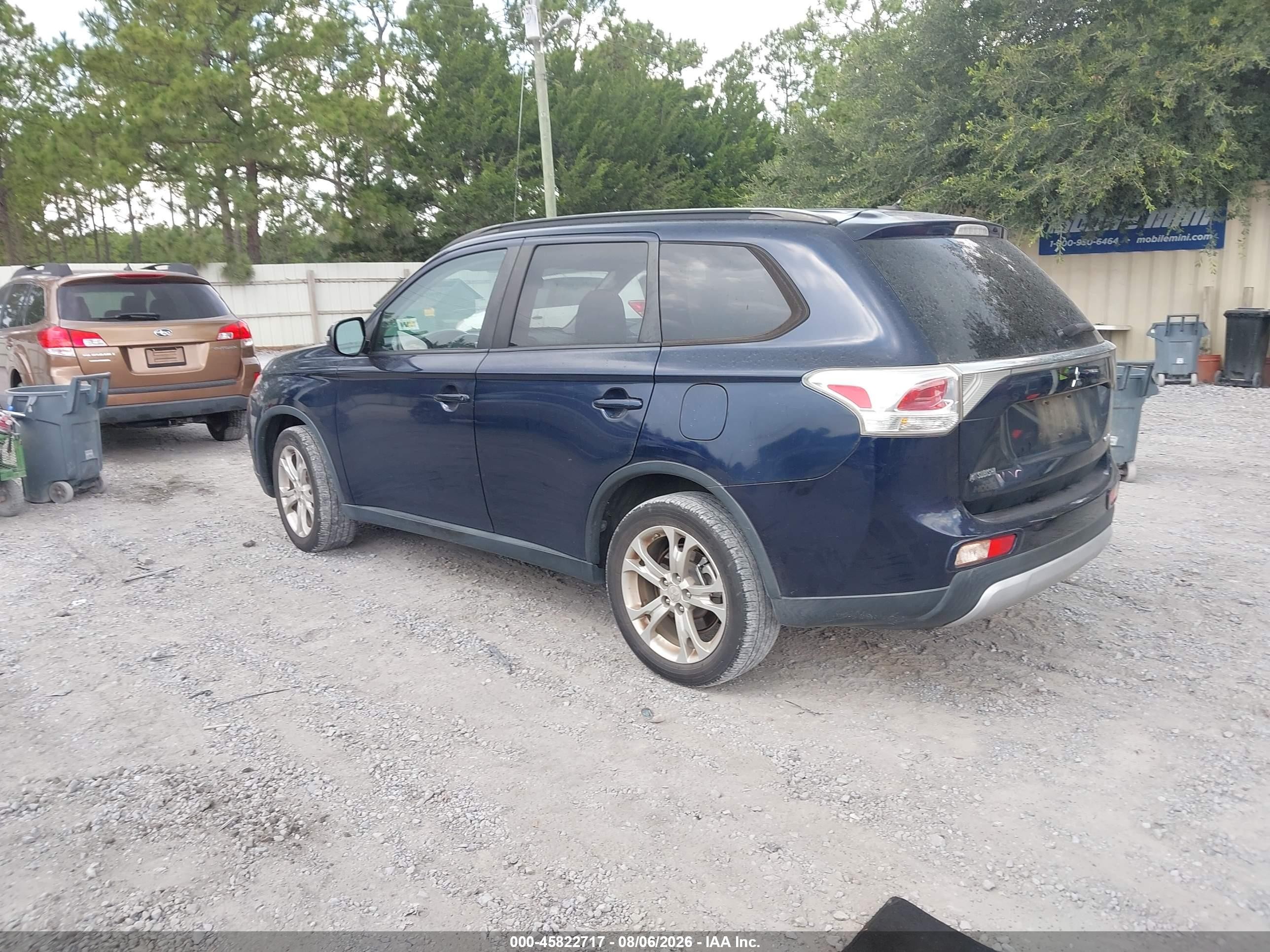 2015 Mitsubishi Outlander Se Blue vin: JA4AD3A34FZ010063