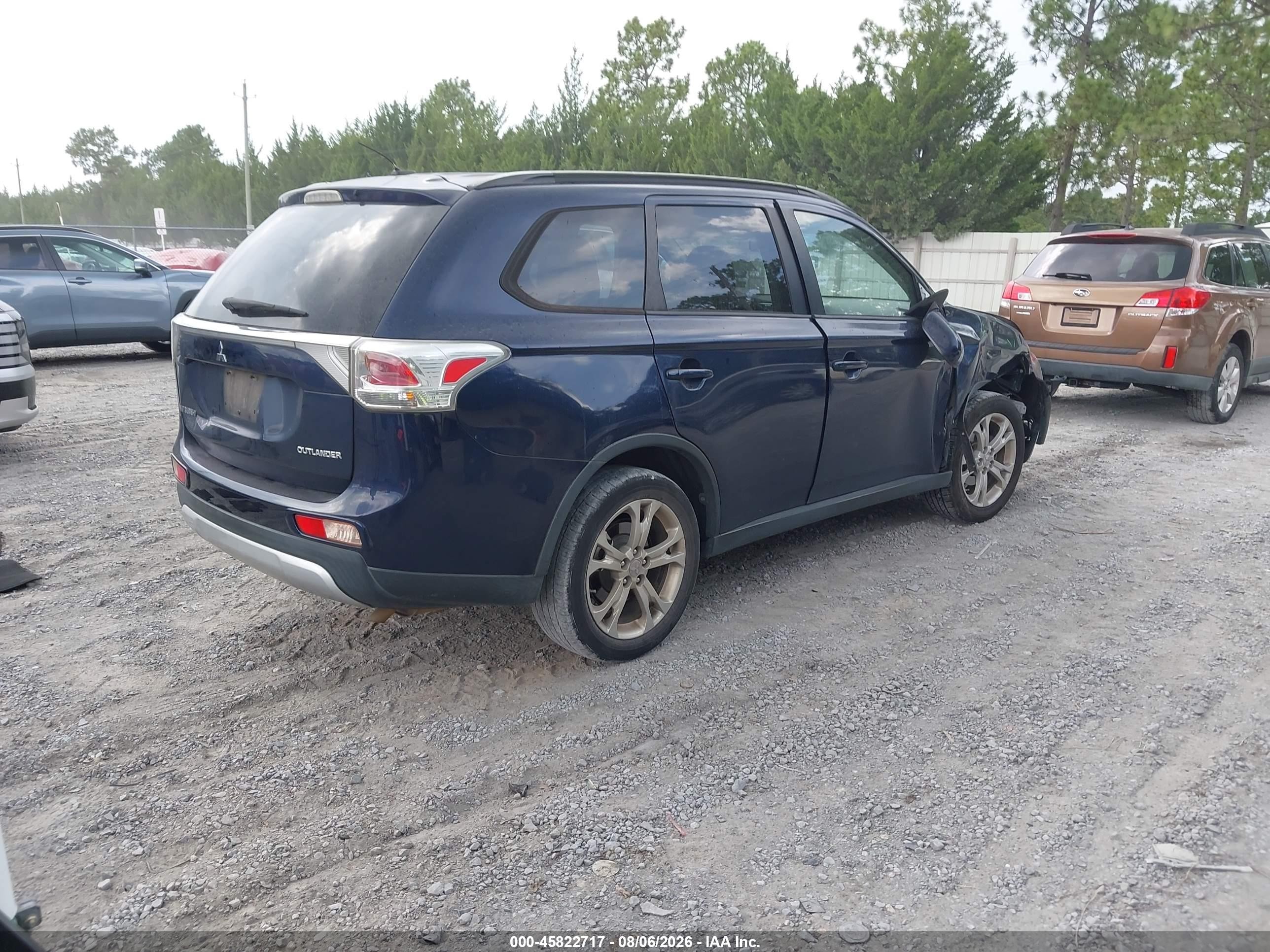 2015 Mitsubishi Outlander Se Blue vin: JA4AD3A34FZ010063