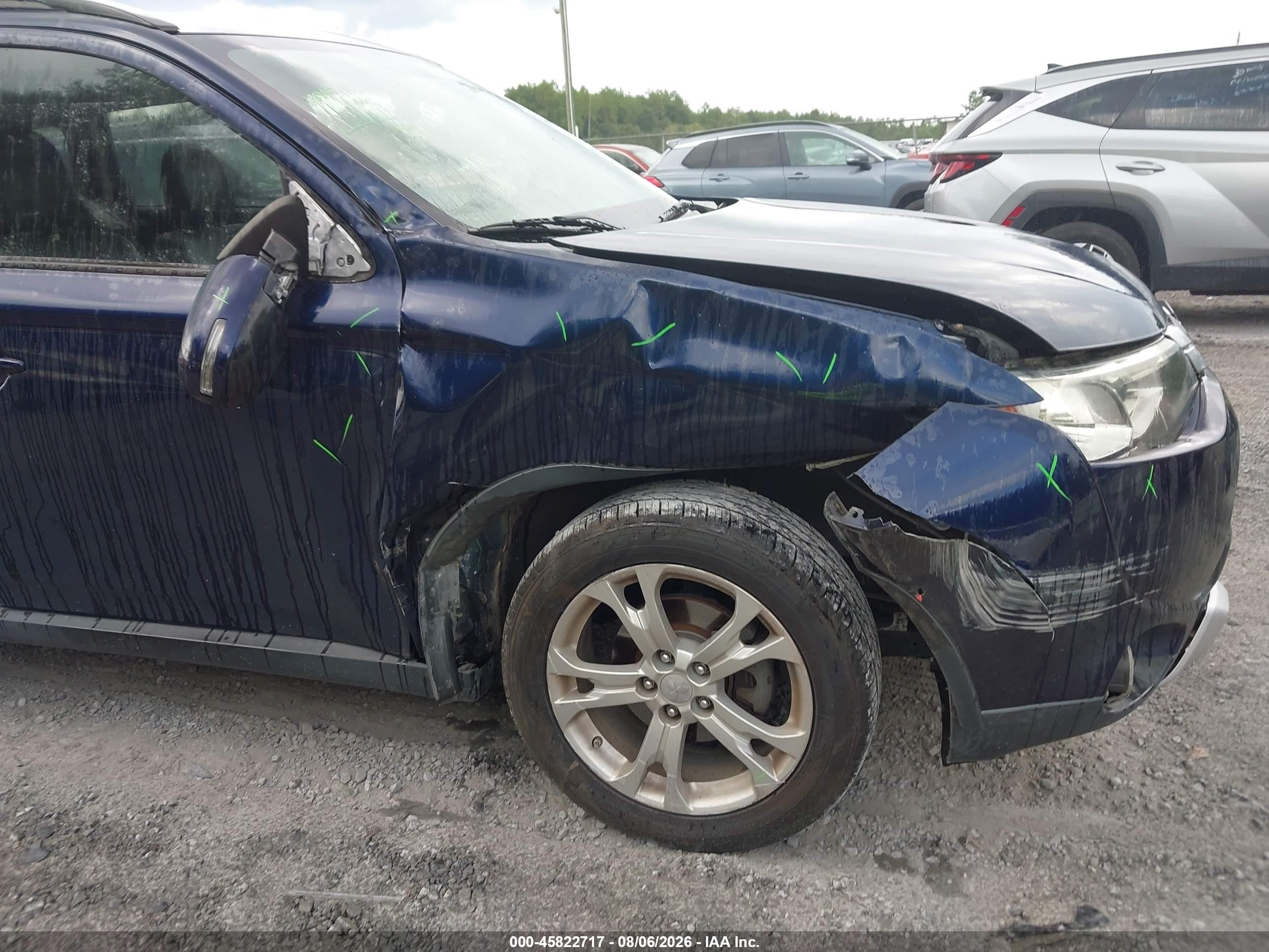 2015 Mitsubishi Outlander Se Blue vin: JA4AD3A34FZ010063