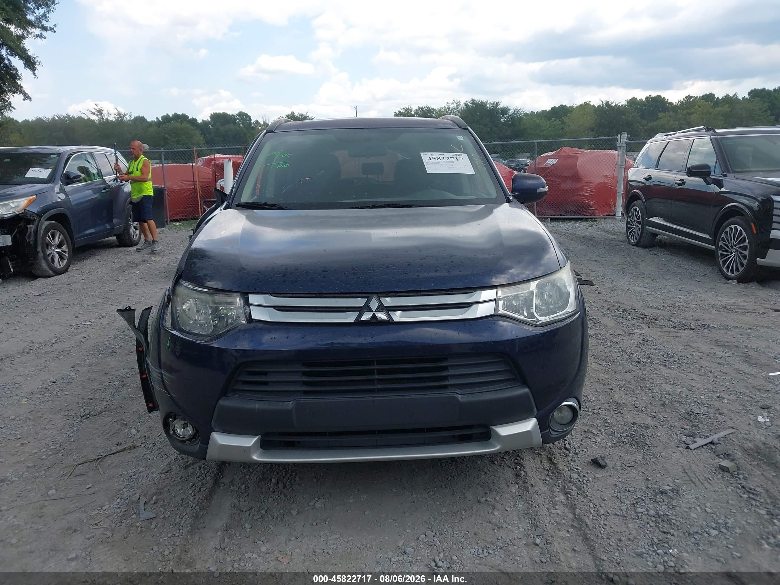2015 Mitsubishi Outlander Se Blue vin: JA4AD3A34FZ010063
