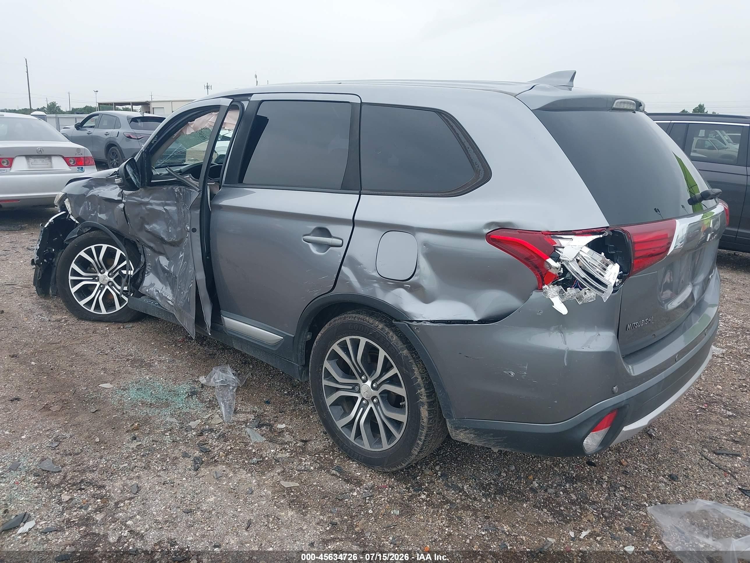2017 Mitsubishi Outlander Se Серый vin: JA4AD3A34HZ029067