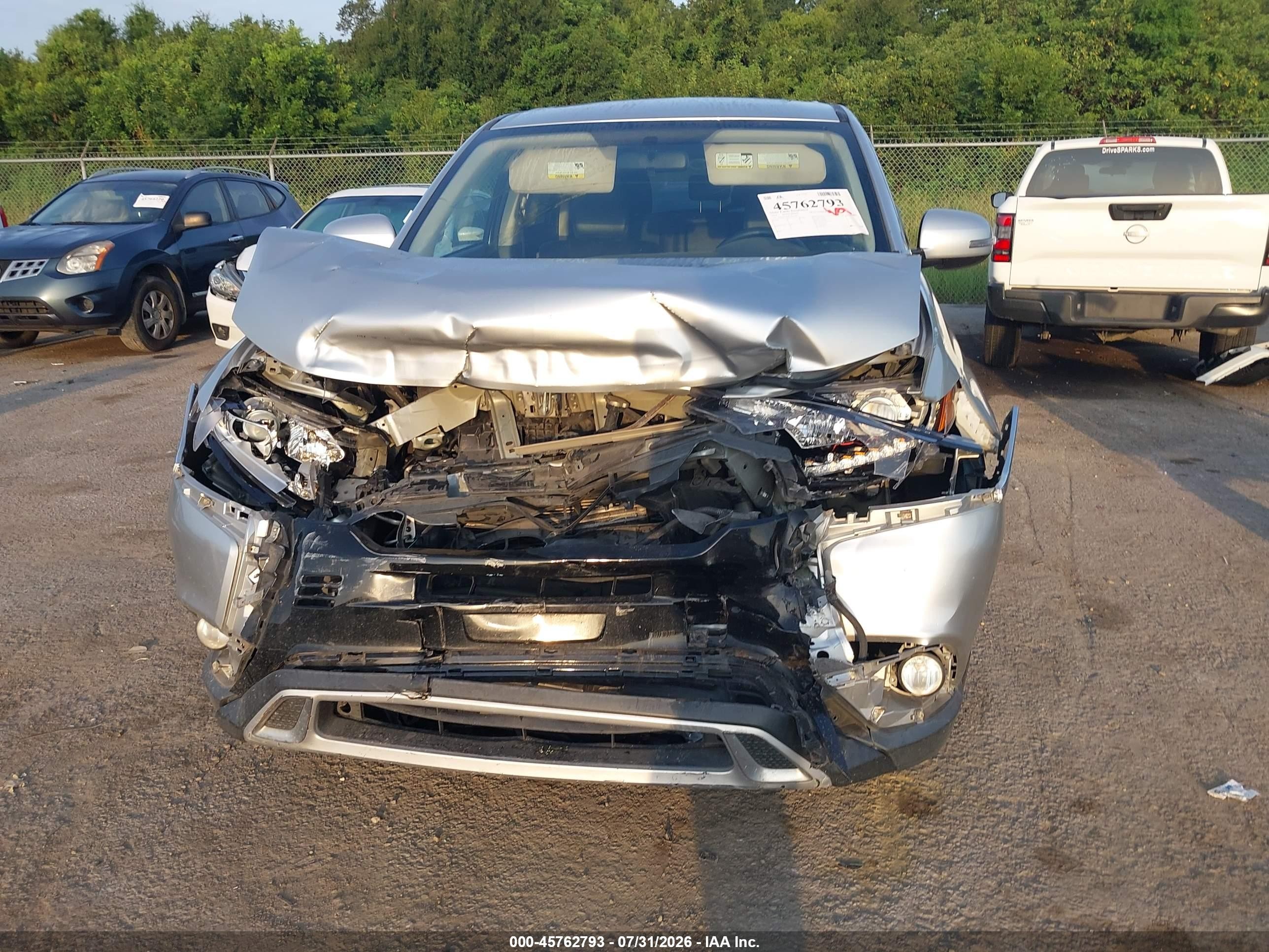 2019 Mitsubishi Outlander Se/sel/le Silver vin: JA4AD3A34KZ055580