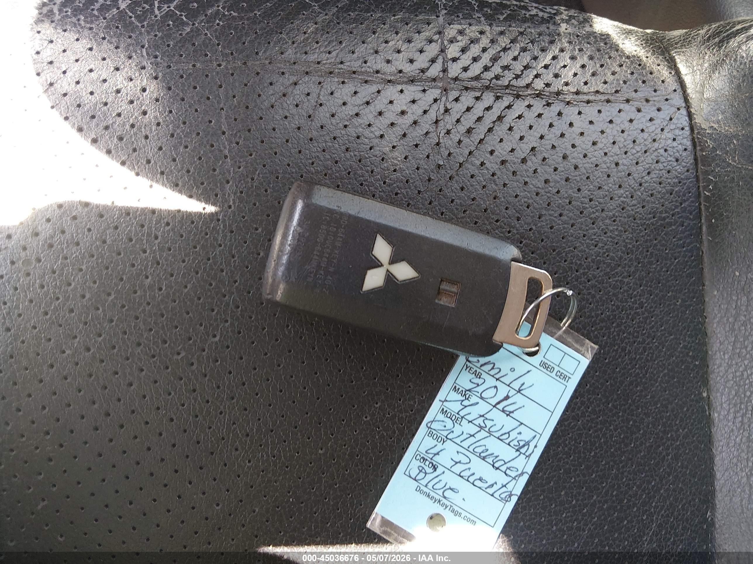 2014 Mitsubishi Outlander Se Blue vin: JA4AD3A35EZ009275