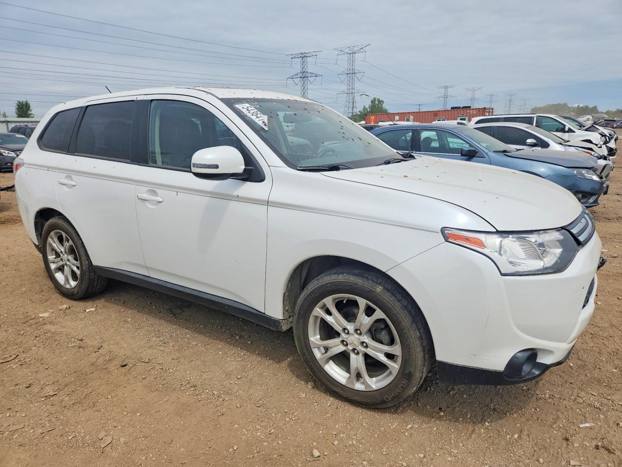2014 Mitsubishi Outlander Se White vin: JA4AD3A35EZ013536