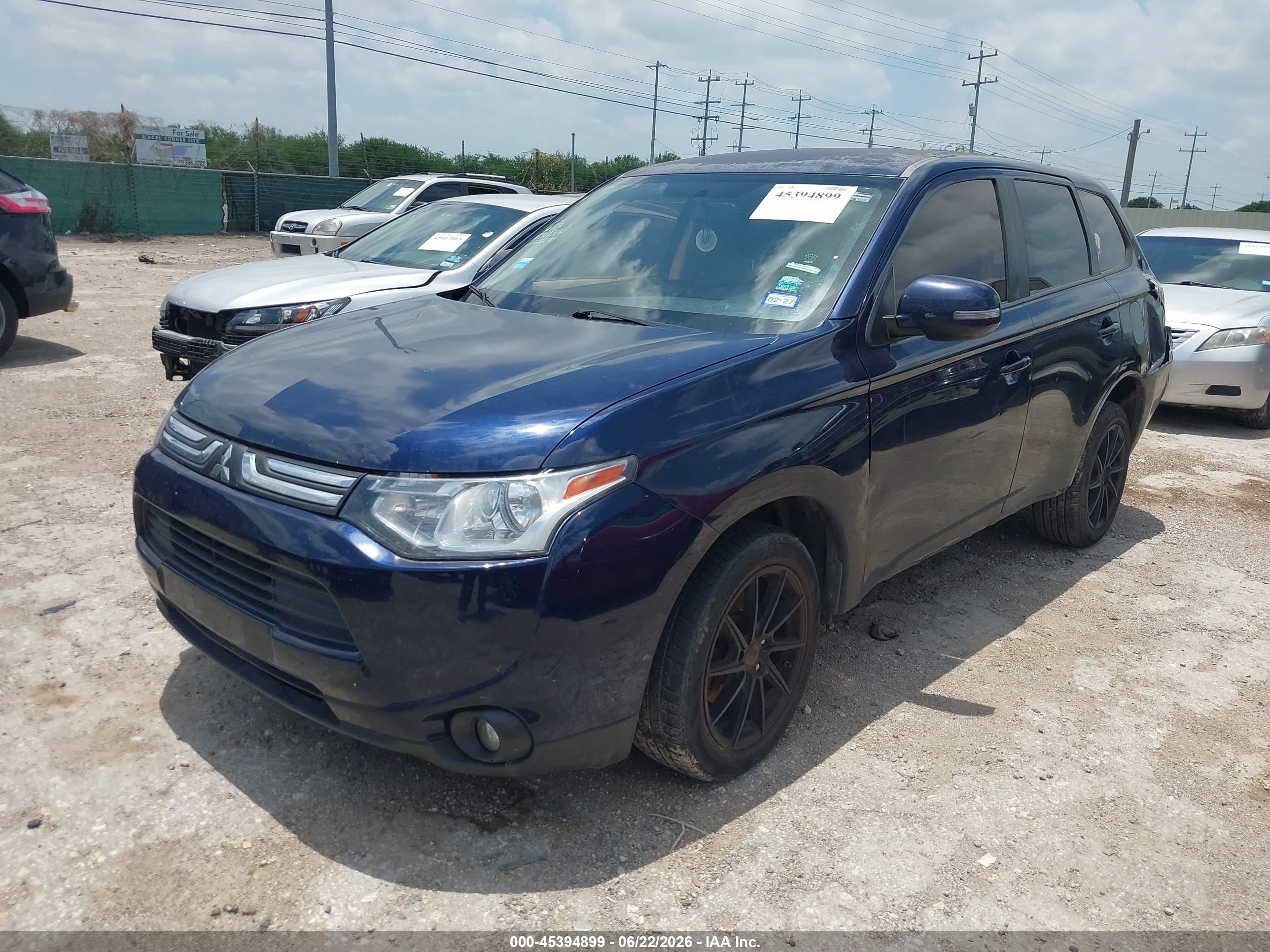 2014 Mitsubishi Outlander Se Dark Blue vin: JA4AD3A35EZ015206