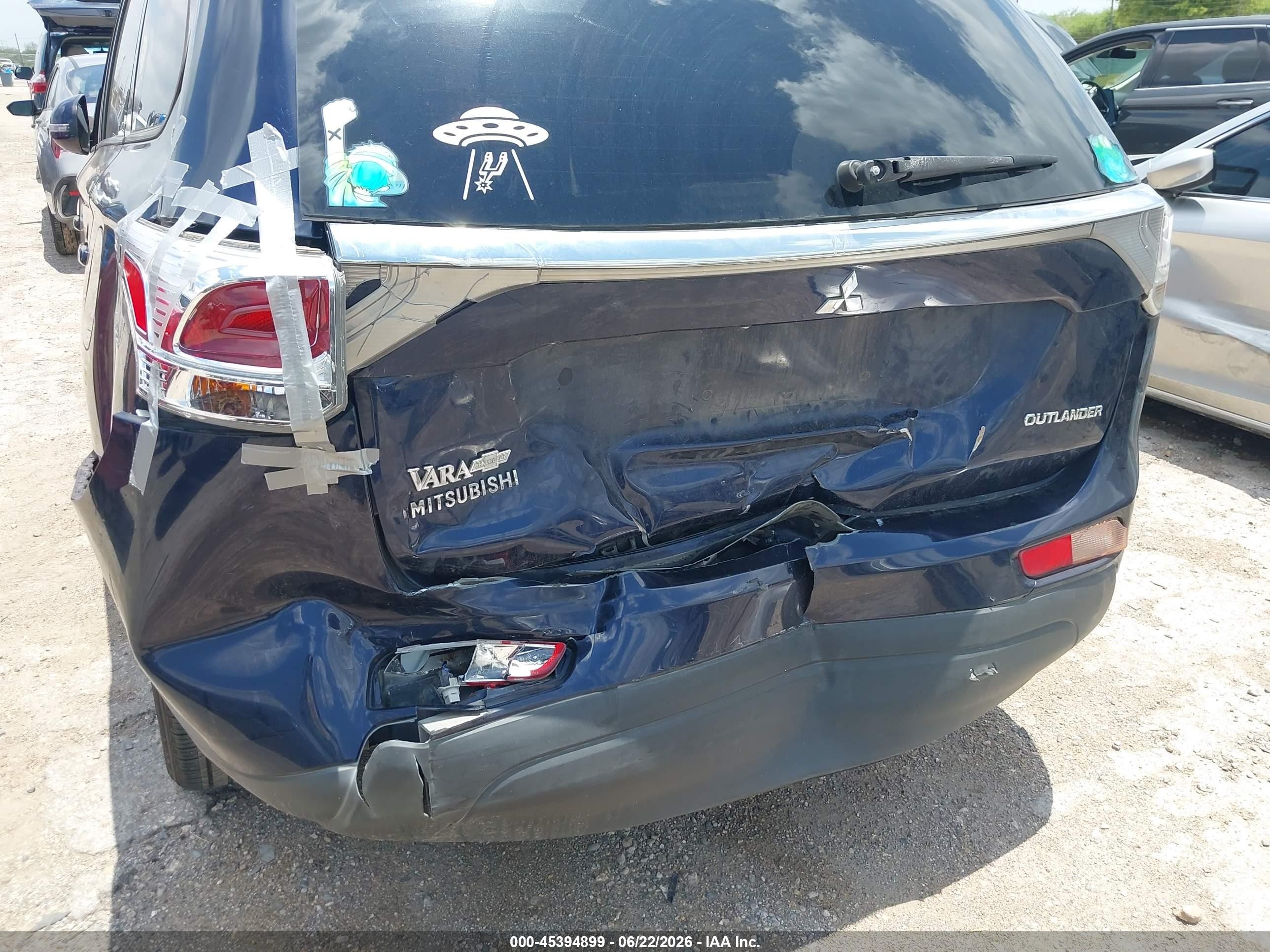 2014 Mitsubishi Outlander Se Dark Blue vin: JA4AD3A35EZ015206