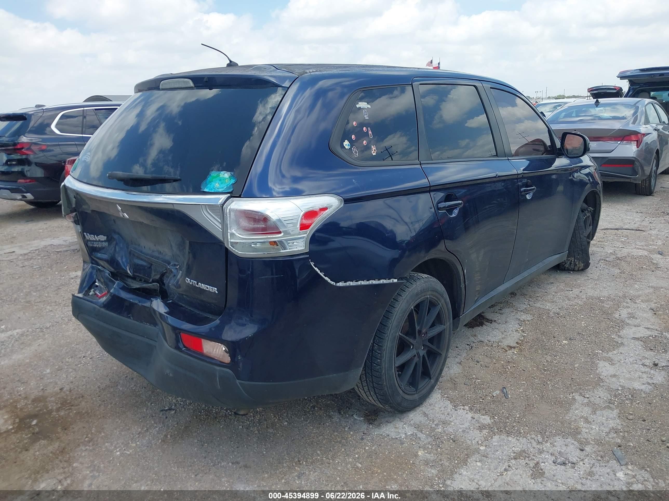 2014 Mitsubishi Outlander Se Dark Blue vin: JA4AD3A35EZ015206