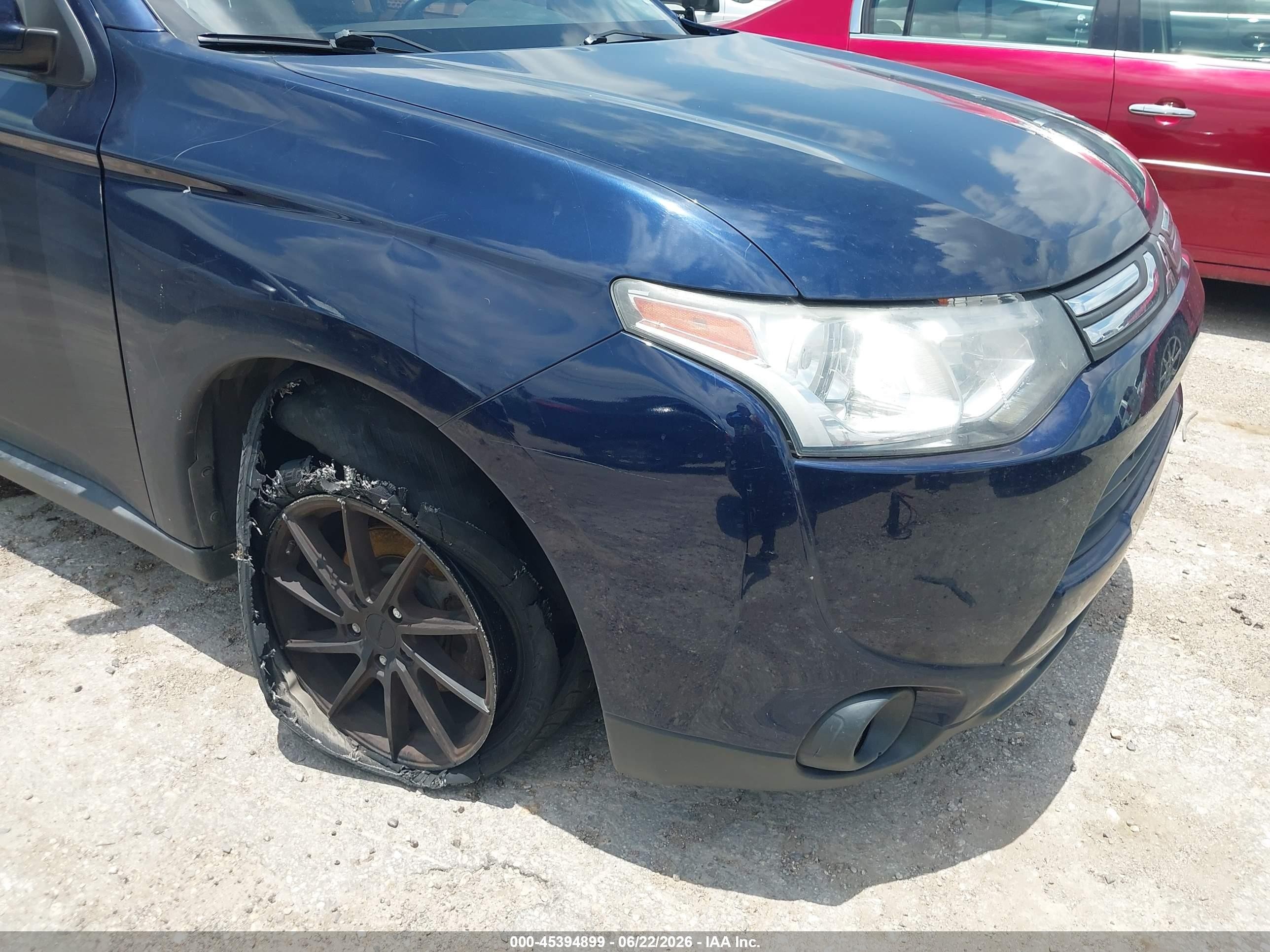 2014 Mitsubishi Outlander Se Dark Blue vin: JA4AD3A35EZ015206