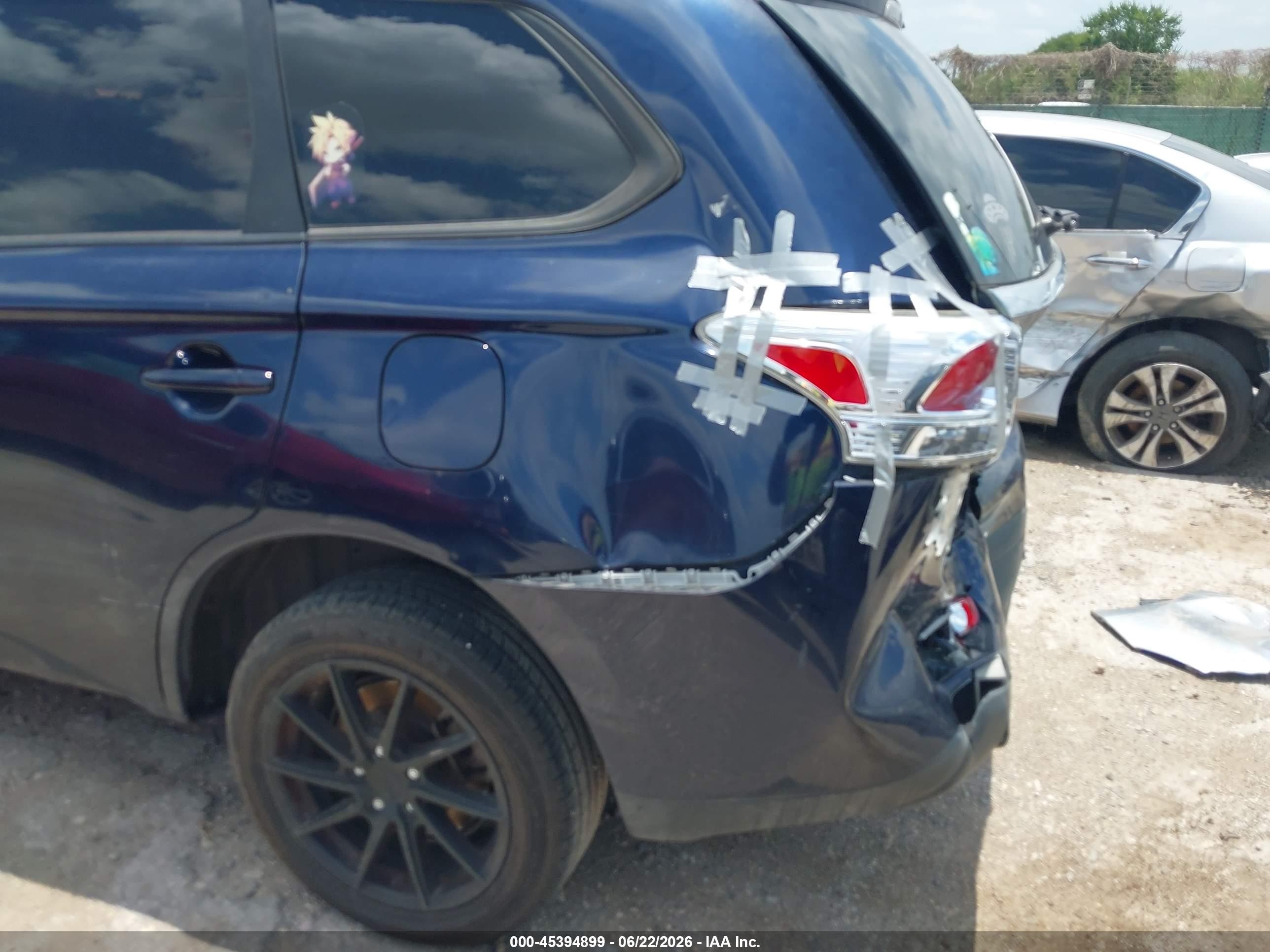 2014 Mitsubishi Outlander Se Dark Blue vin: JA4AD3A35EZ015206