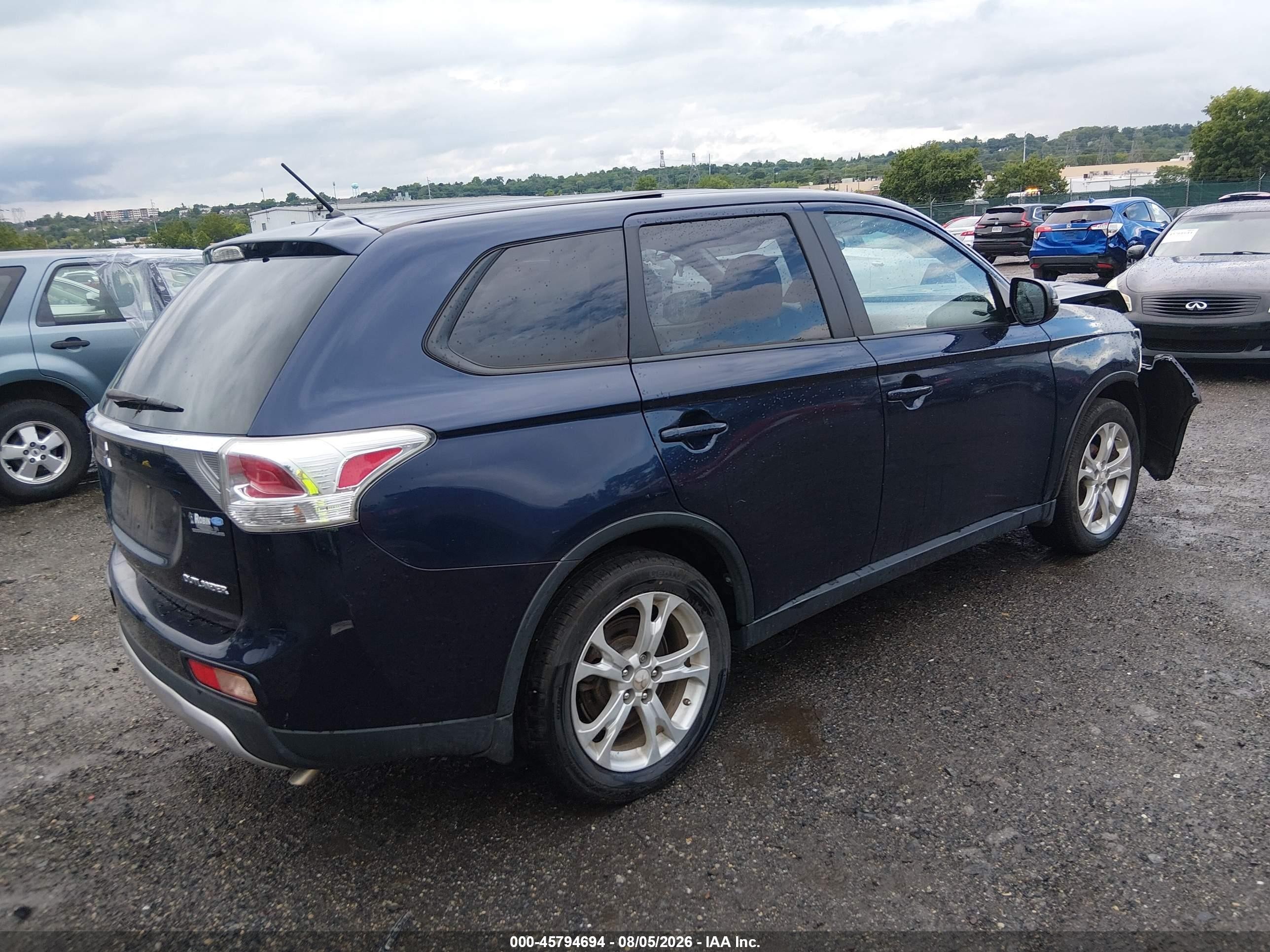 2015 Mitsubishi Outlander Se Blue vin: JA4AD3A35FZ005776