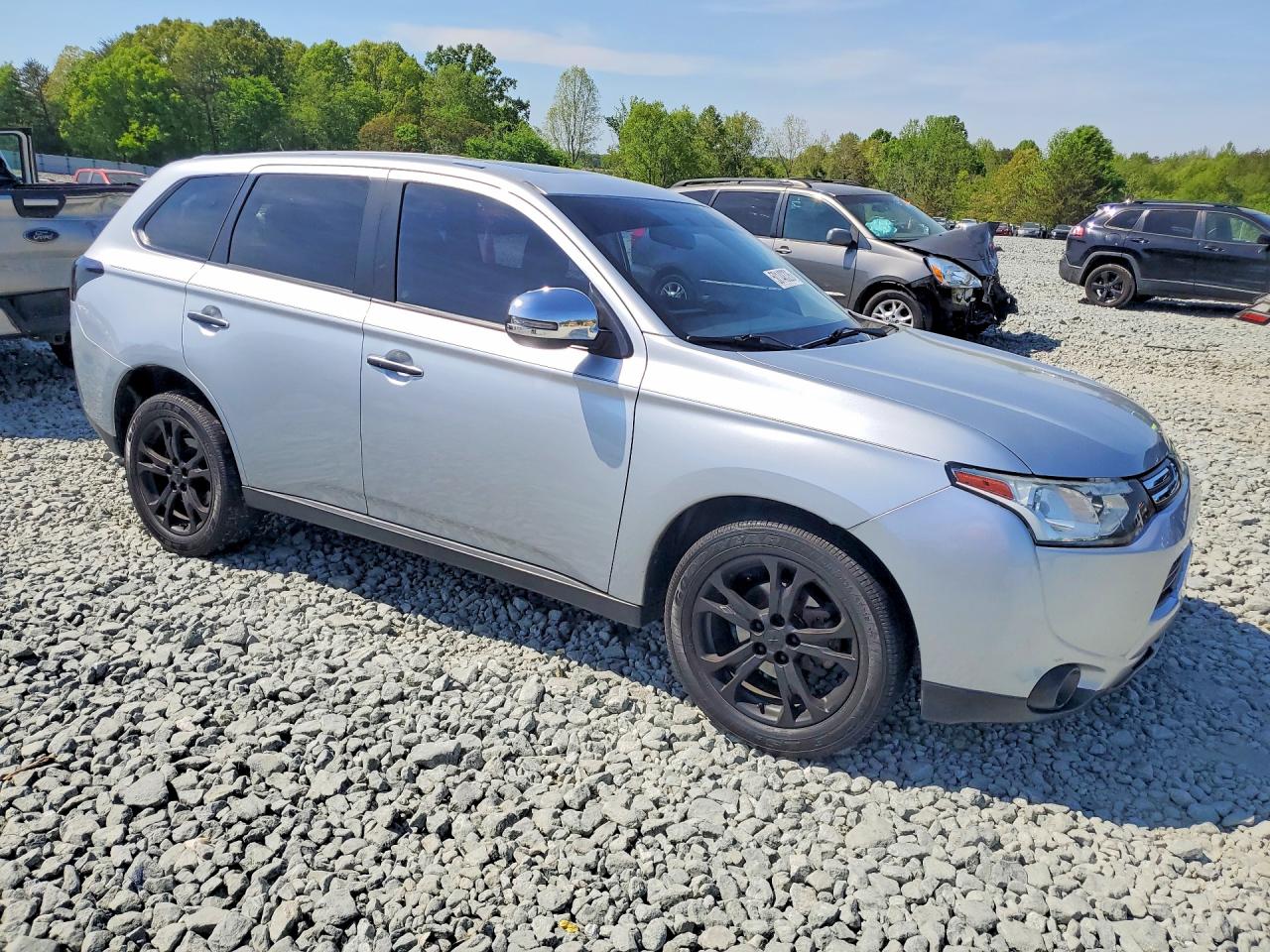 2014 Mitsubishi Outlander Se Silver vin: JA4AD3A36EZ019992