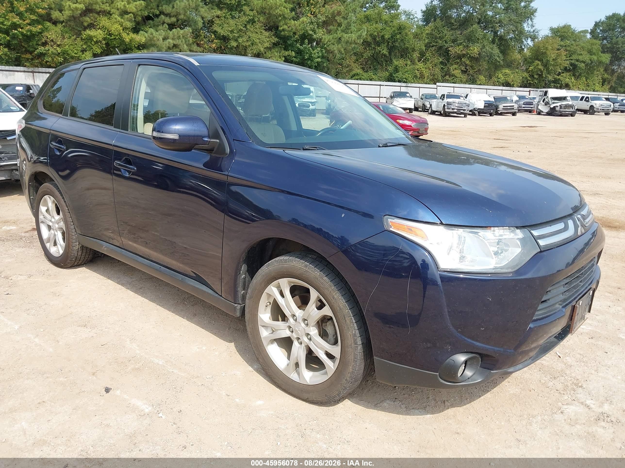 2014 Mitsubishi Outlander Se Blue vin: JA4AD3A37EZ013201