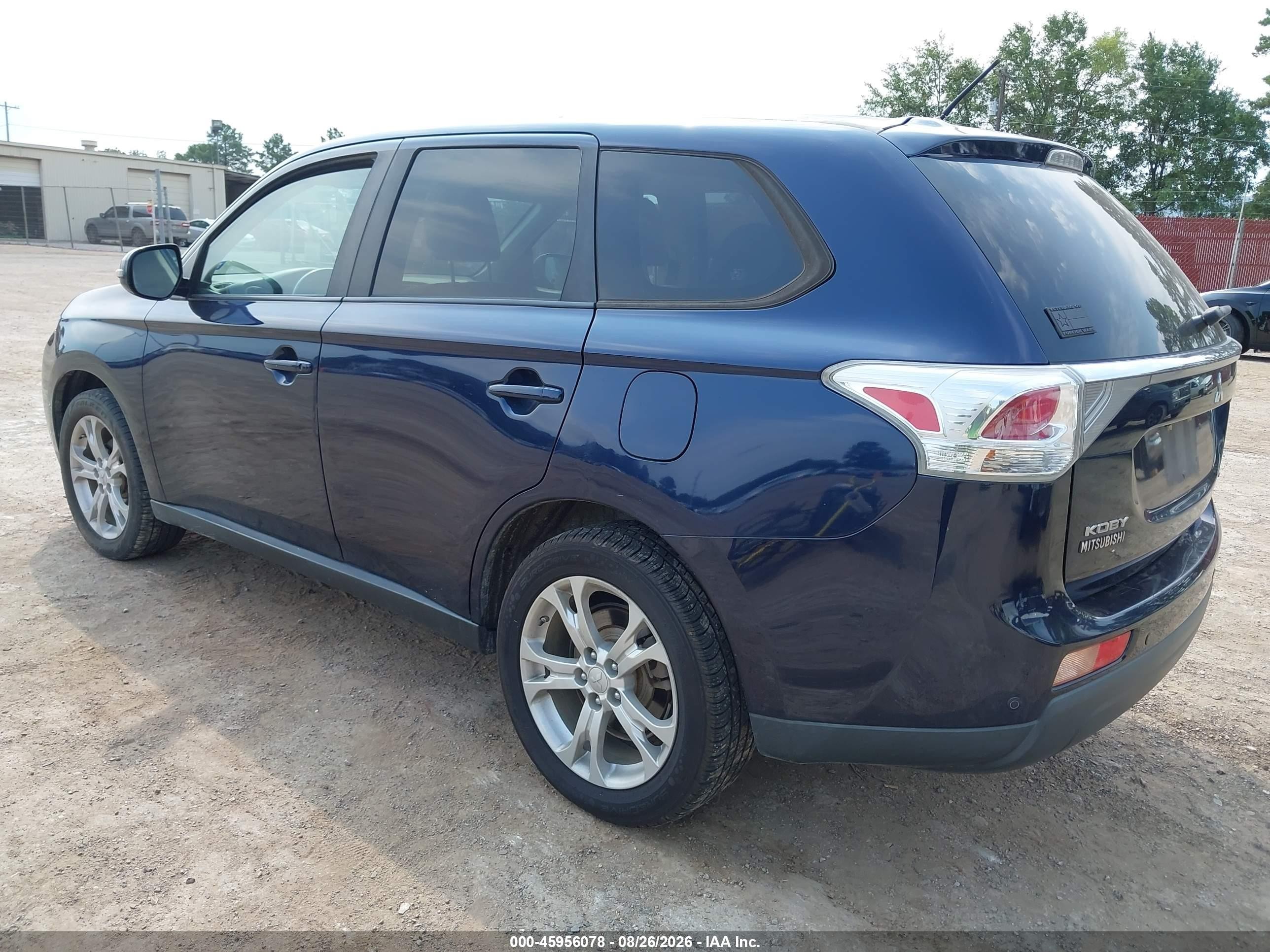 2014 Mitsubishi Outlander Se Blue vin: JA4AD3A37EZ013201