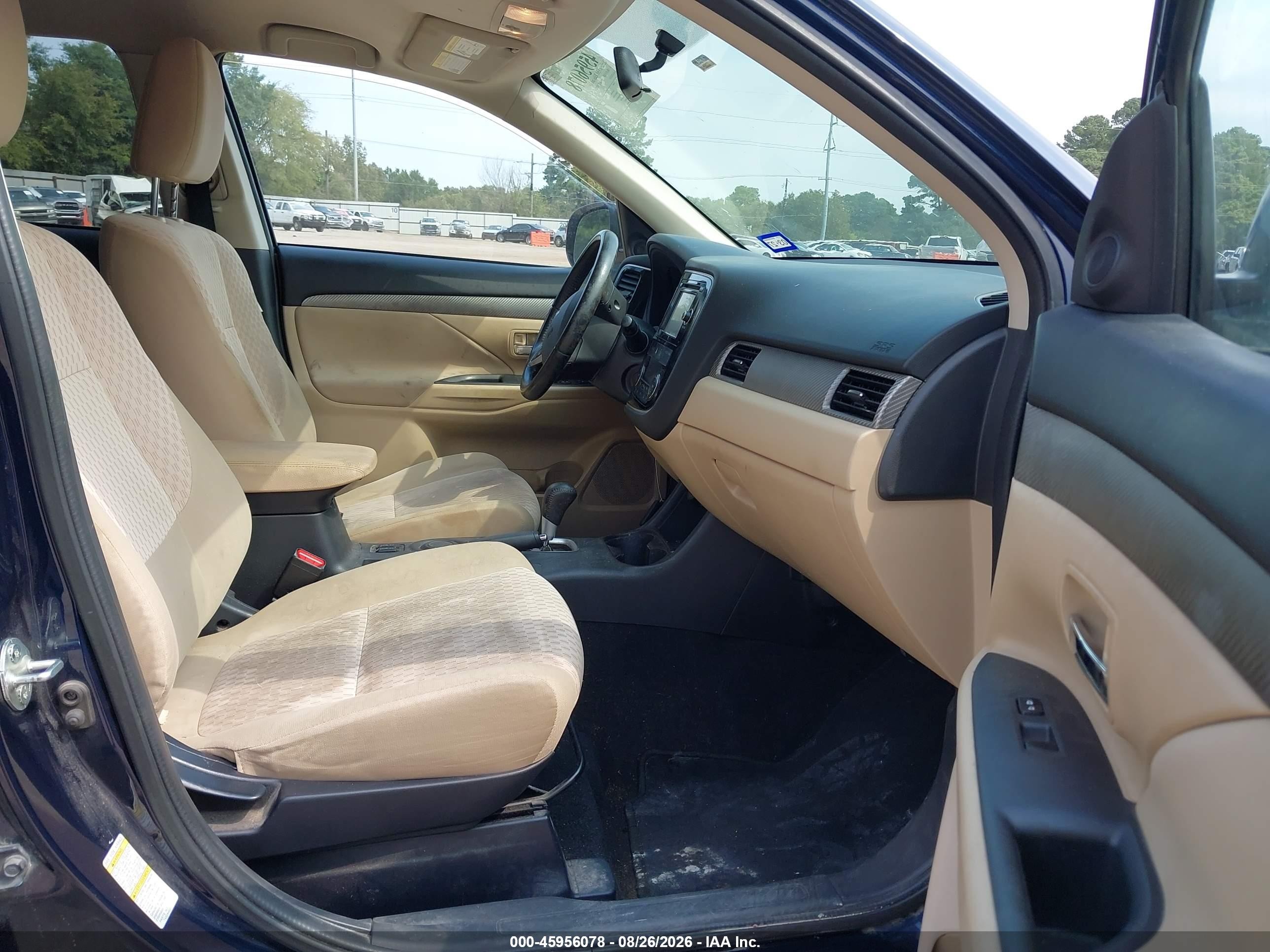 2014 Mitsubishi Outlander Se Blue vin: JA4AD3A37EZ013201