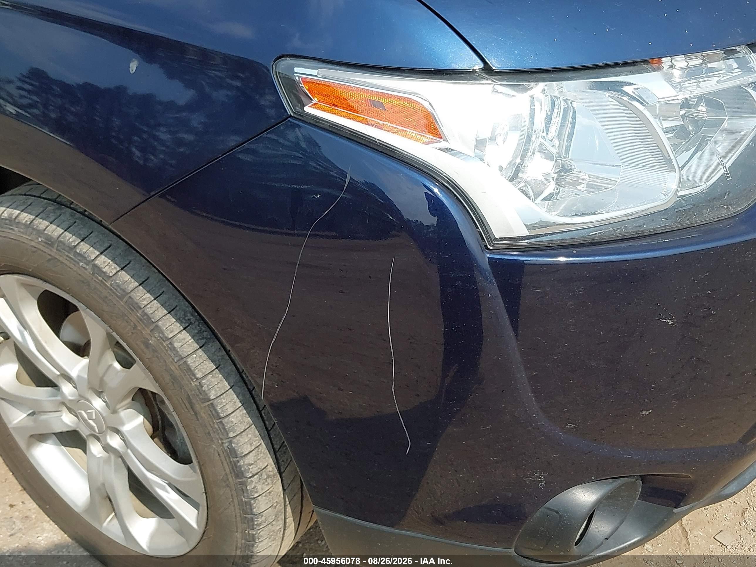 2014 Mitsubishi Outlander Se Blue vin: JA4AD3A37EZ013201