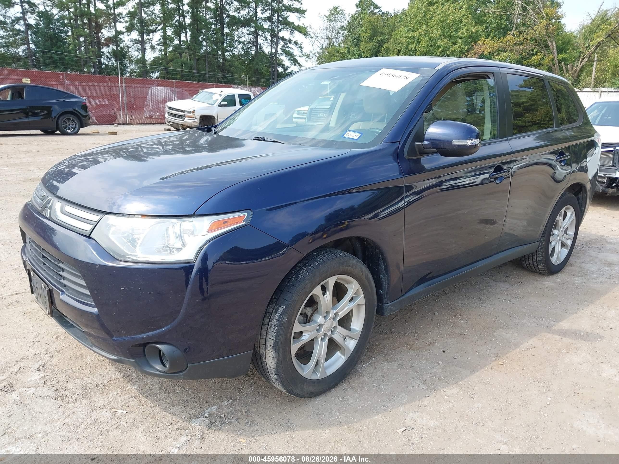 2014 Mitsubishi Outlander Se Blue vin: JA4AD3A37EZ013201