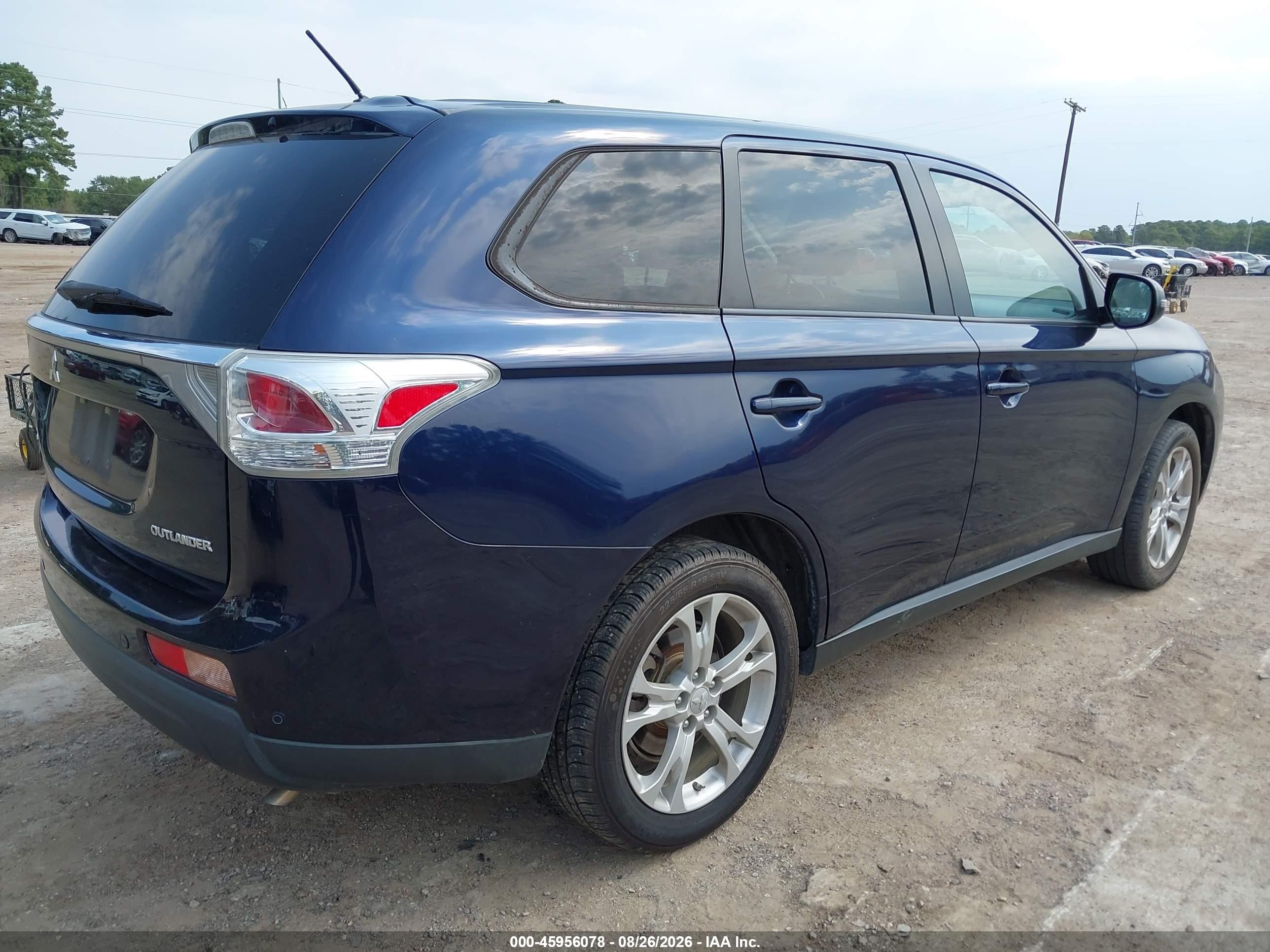 2014 Mitsubishi Outlander Se Blue vin: JA4AD3A37EZ013201