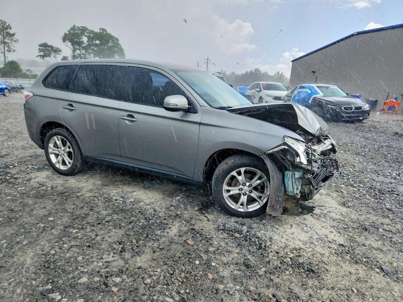 2014 Mitsubishi Outlander Se Gray vin: JA4AD3A37EZ013389