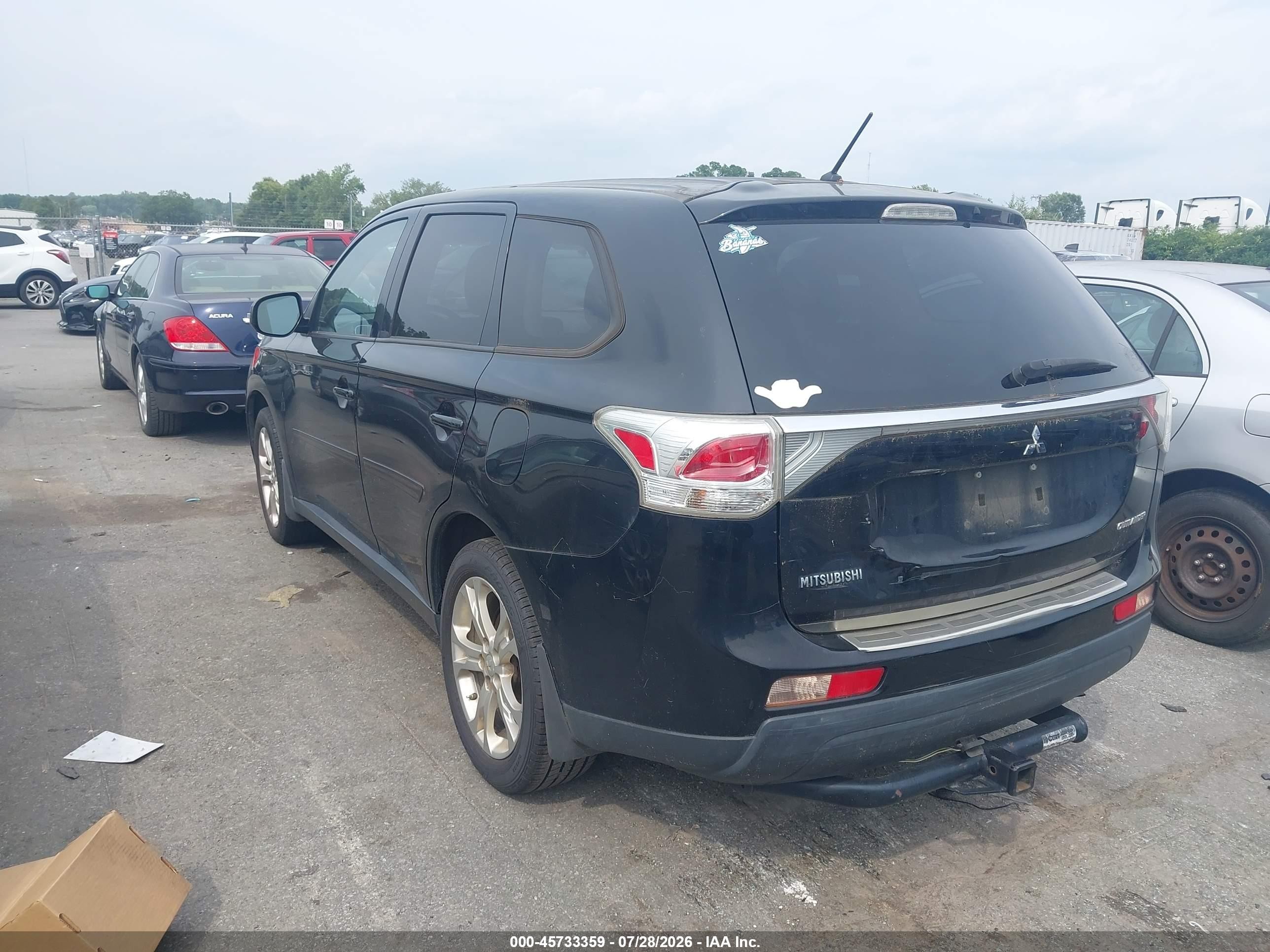 2014 Mitsubishi Outlander Se Black vin: JA4AD3A38EZ010064