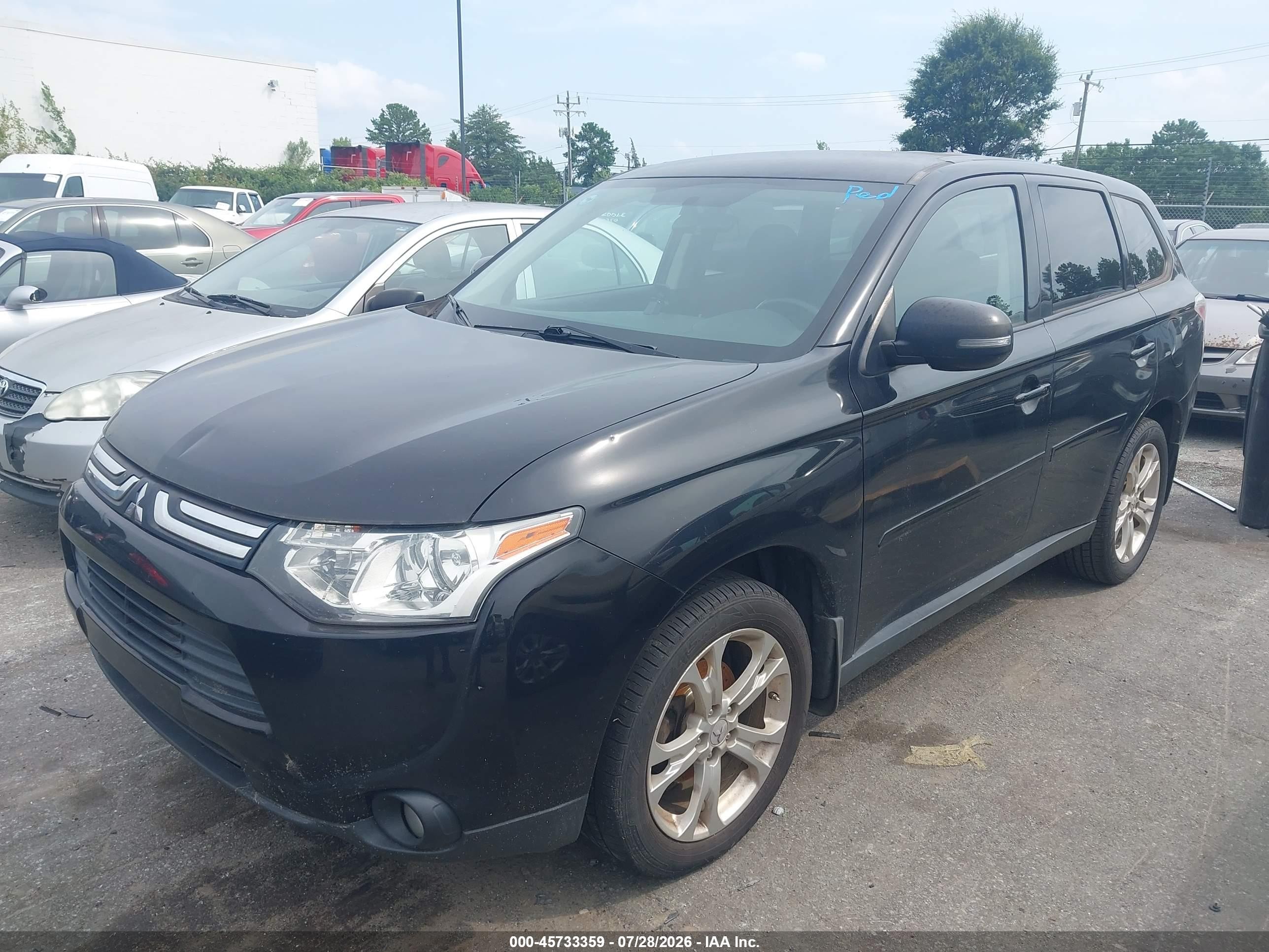 2014 Mitsubishi Outlander Se Black vin: JA4AD3A38EZ010064