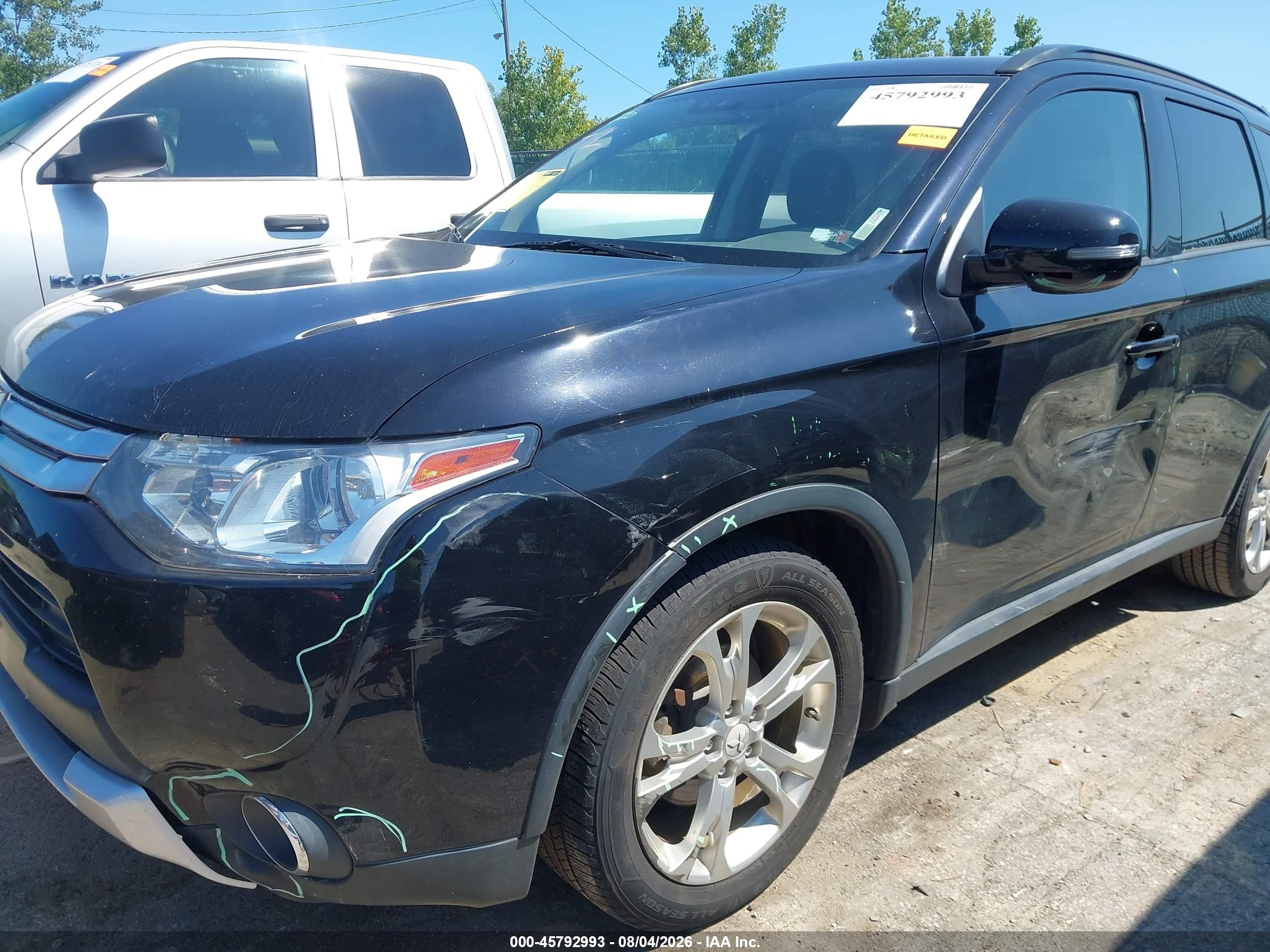 2015 Mitsubishi Outlander Se Черный vin: JA4AD3A38FZ004055