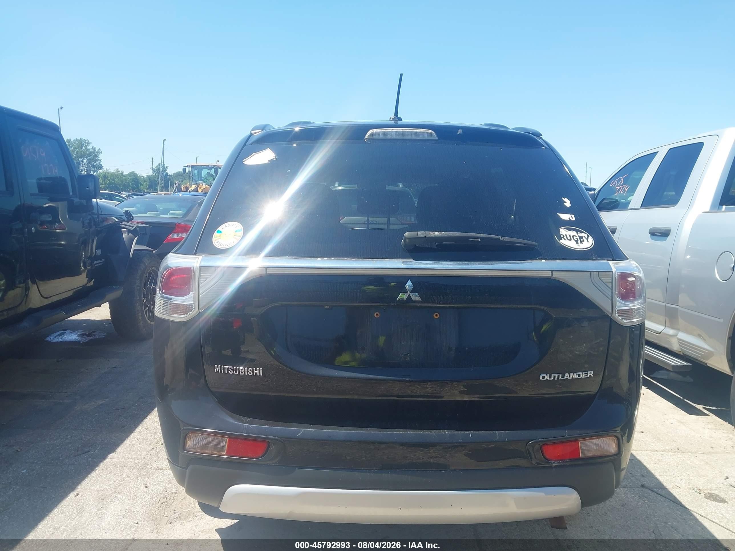 2015 Mitsubishi Outlander Se Черный vin: JA4AD3A38FZ004055