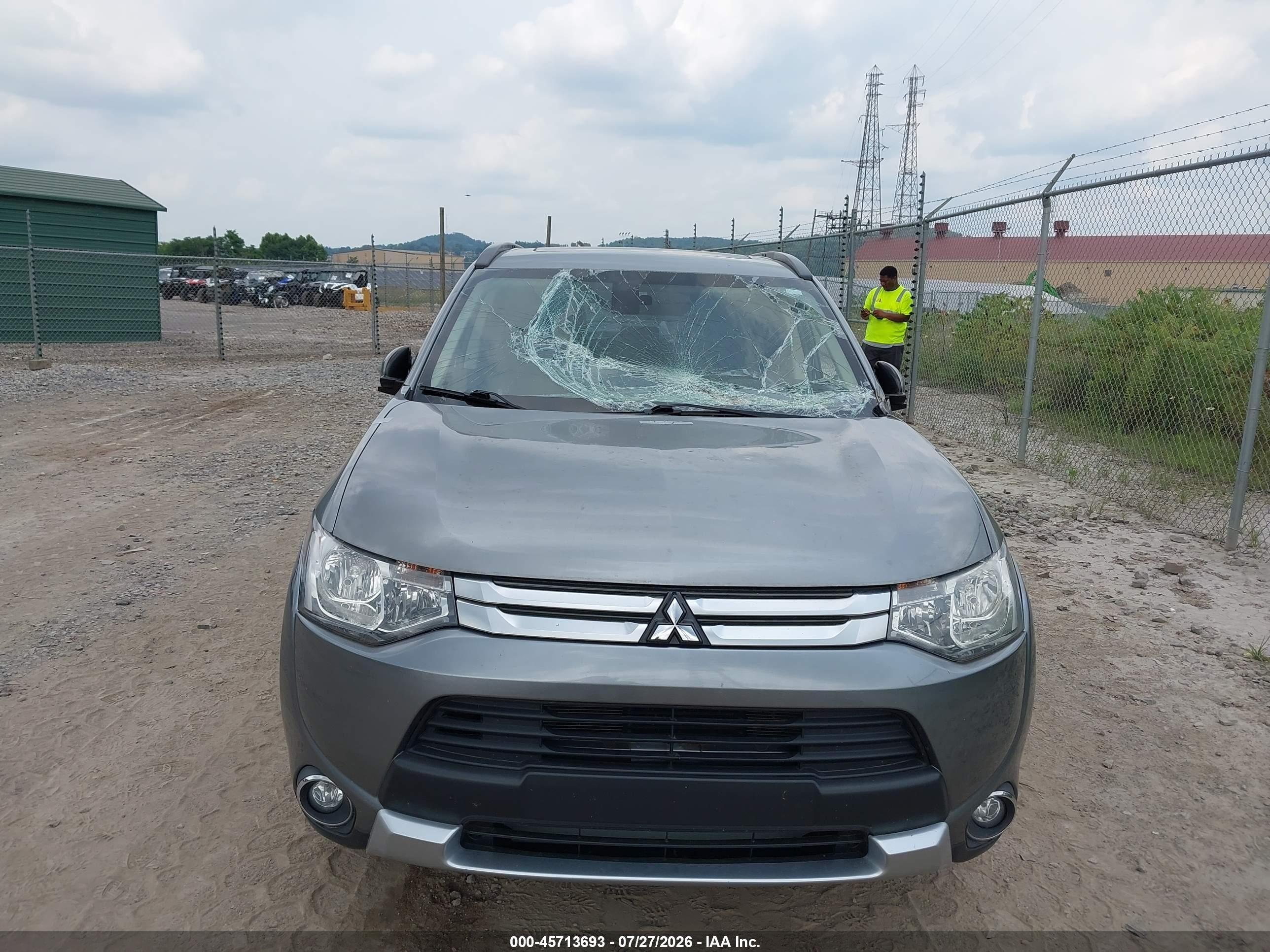2015 Mitsubishi Outlander Se Серый vin: JA4AD3A38FZ011345