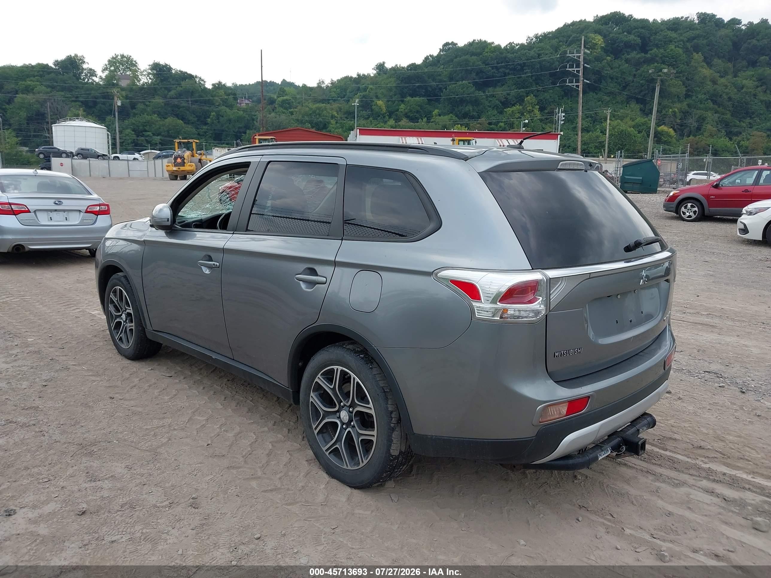 2015 Mitsubishi Outlander Se Серый vin: JA4AD3A38FZ011345