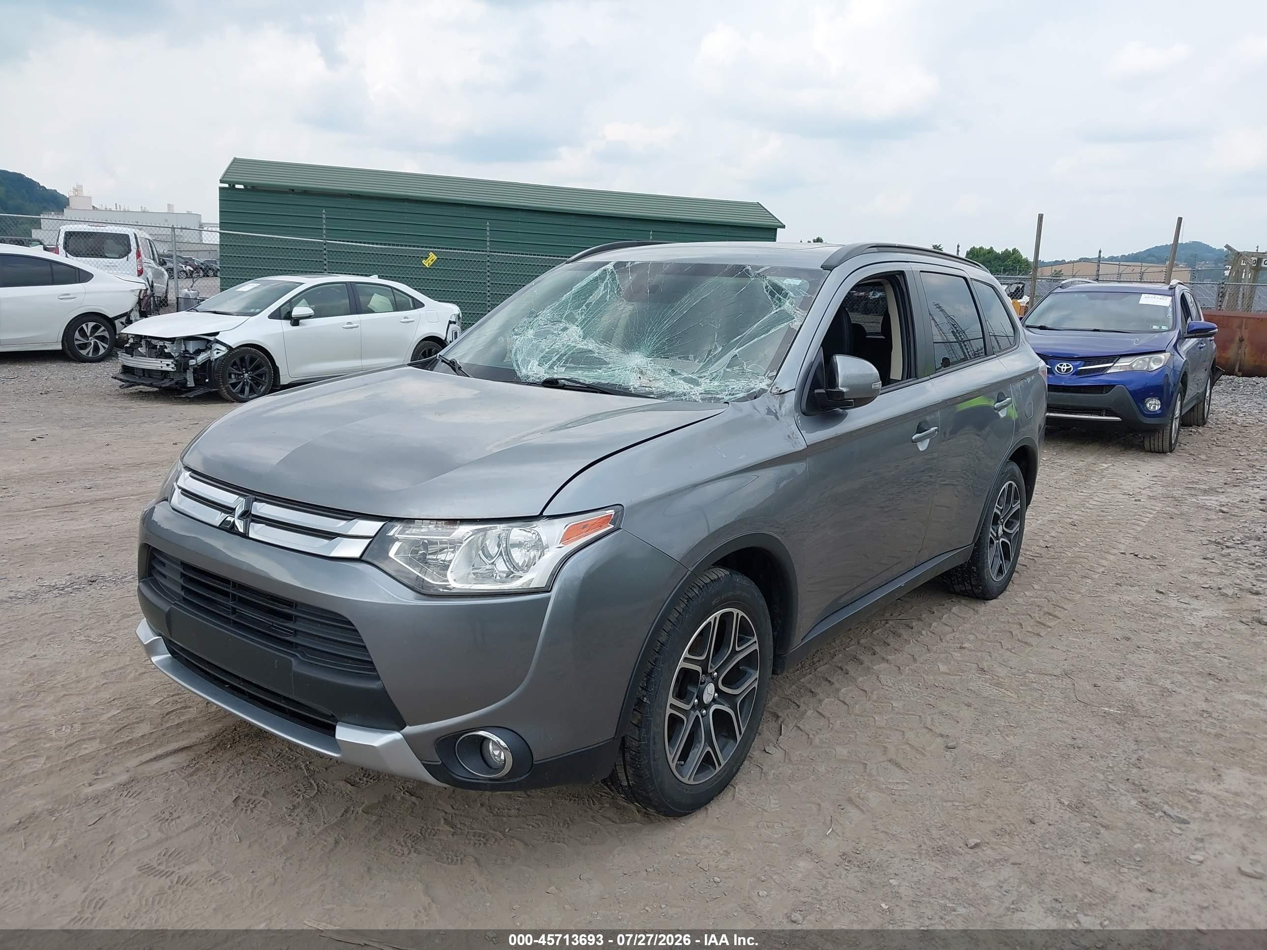 2015 Mitsubishi Outlander Se Серый vin: JA4AD3A38FZ011345
