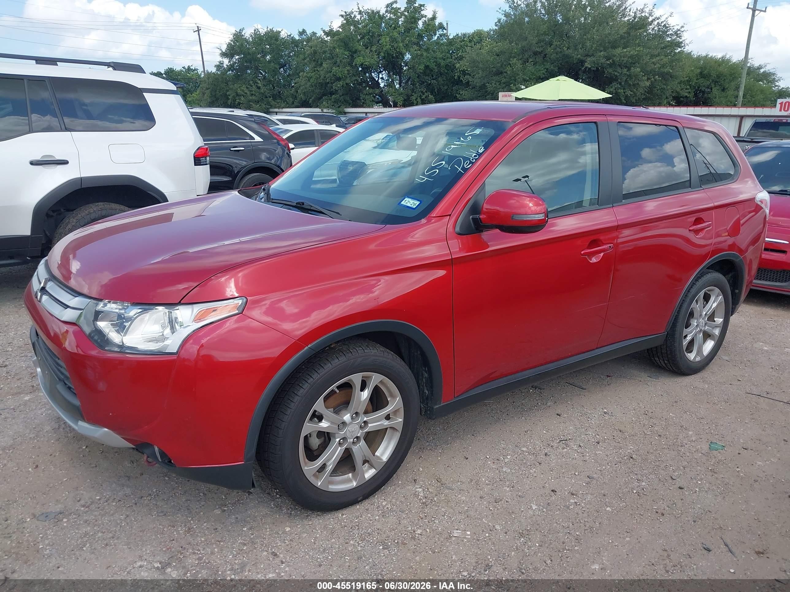 2015 Mitsubishi Outlander Se Red vin: JA4AD3A39FZ001231