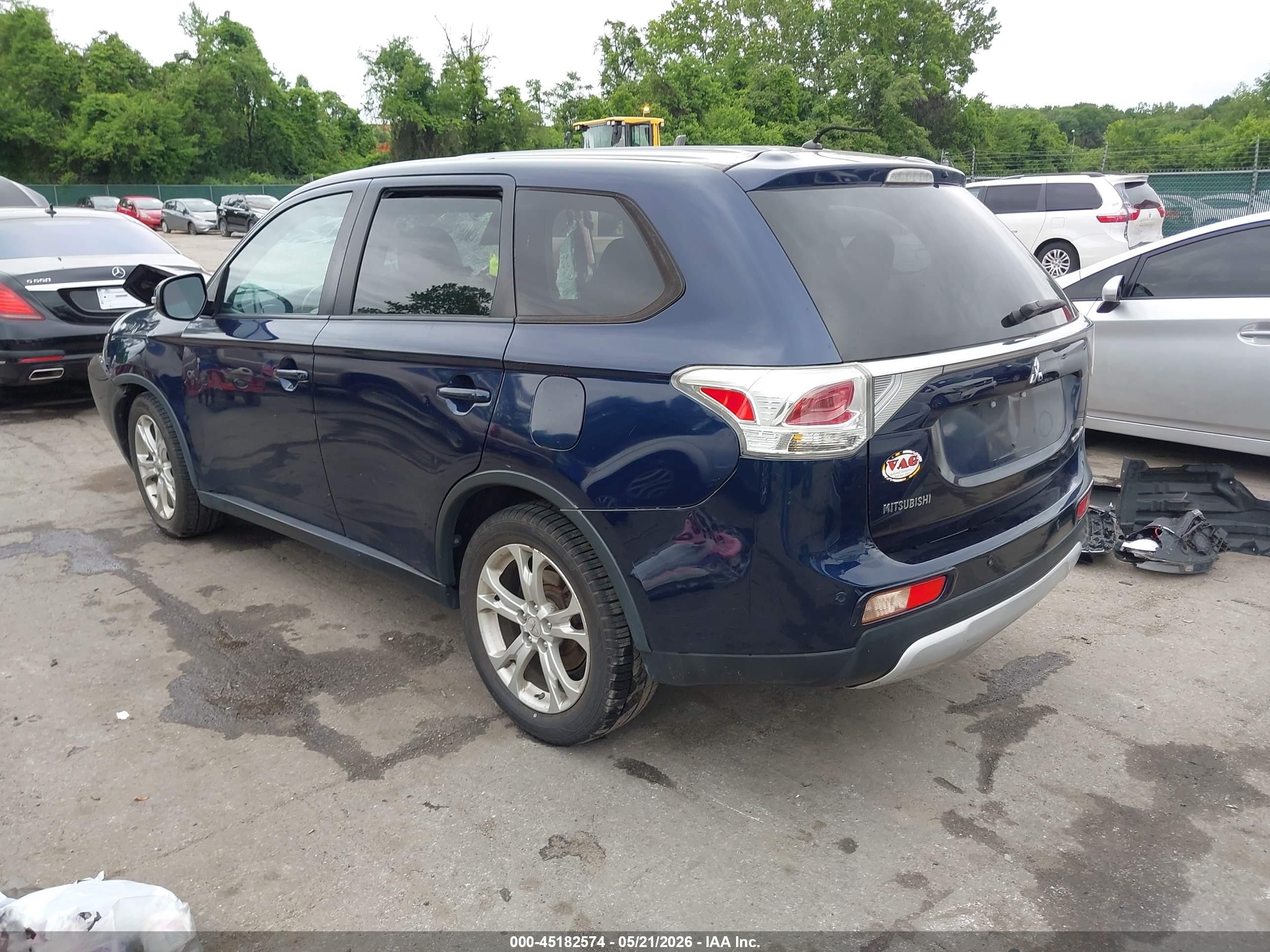 2015 Mitsubishi Outlander Se Blue vin: JA4AD3A39FZ005876