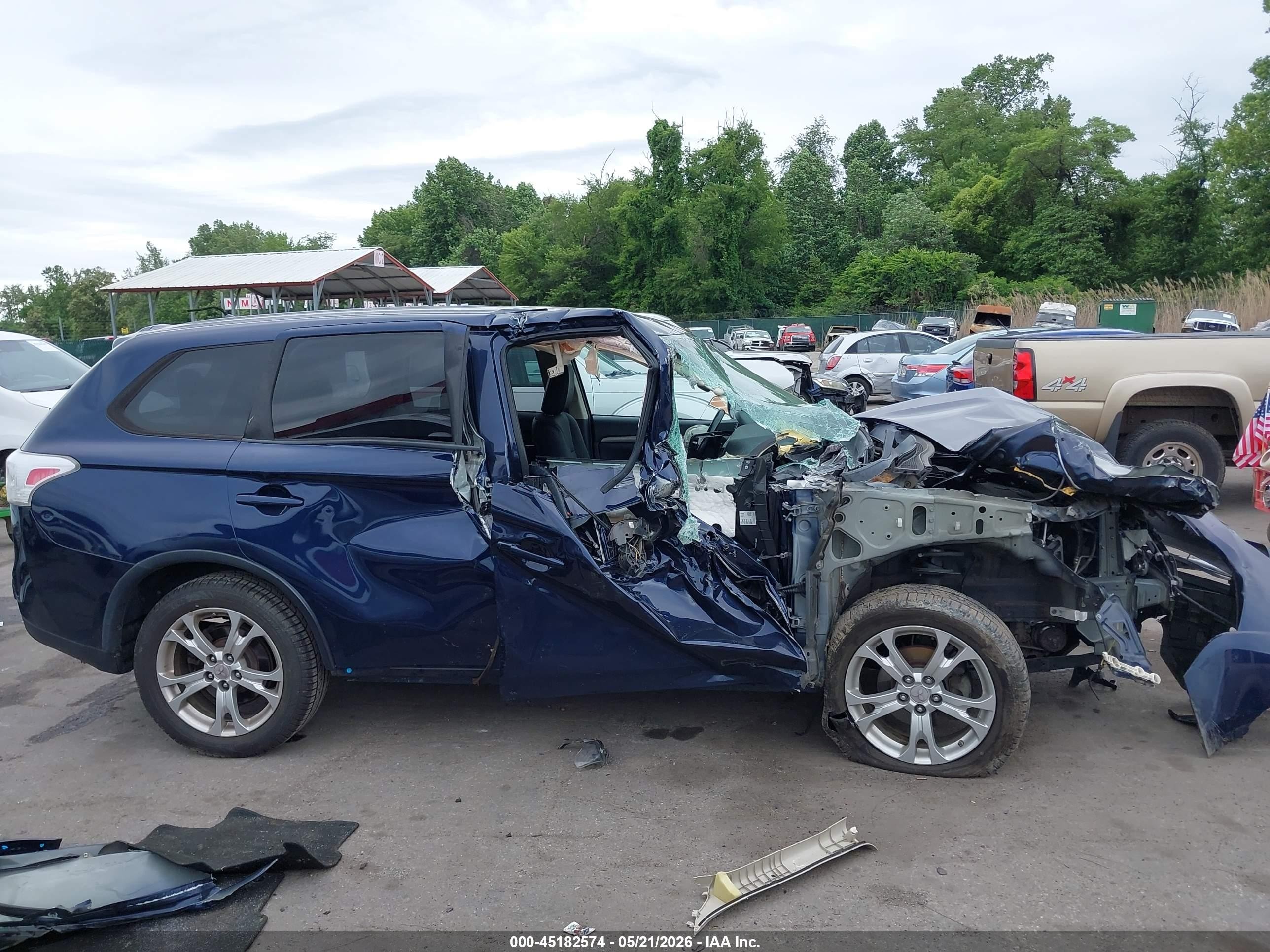 2015 Mitsubishi Outlander Se Blue vin: JA4AD3A39FZ005876