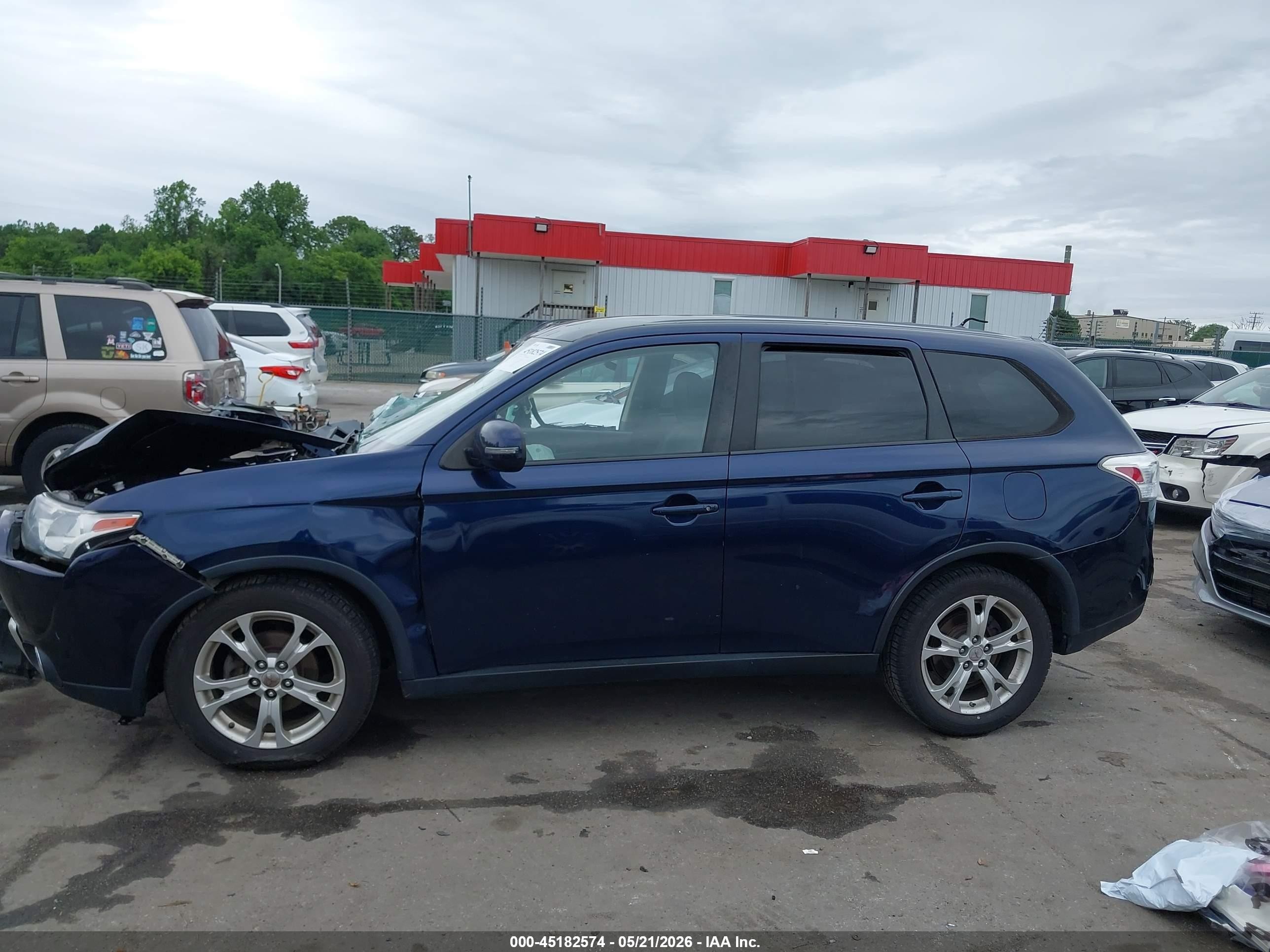 2015 Mitsubishi Outlander Se Blue vin: JA4AD3A39FZ005876