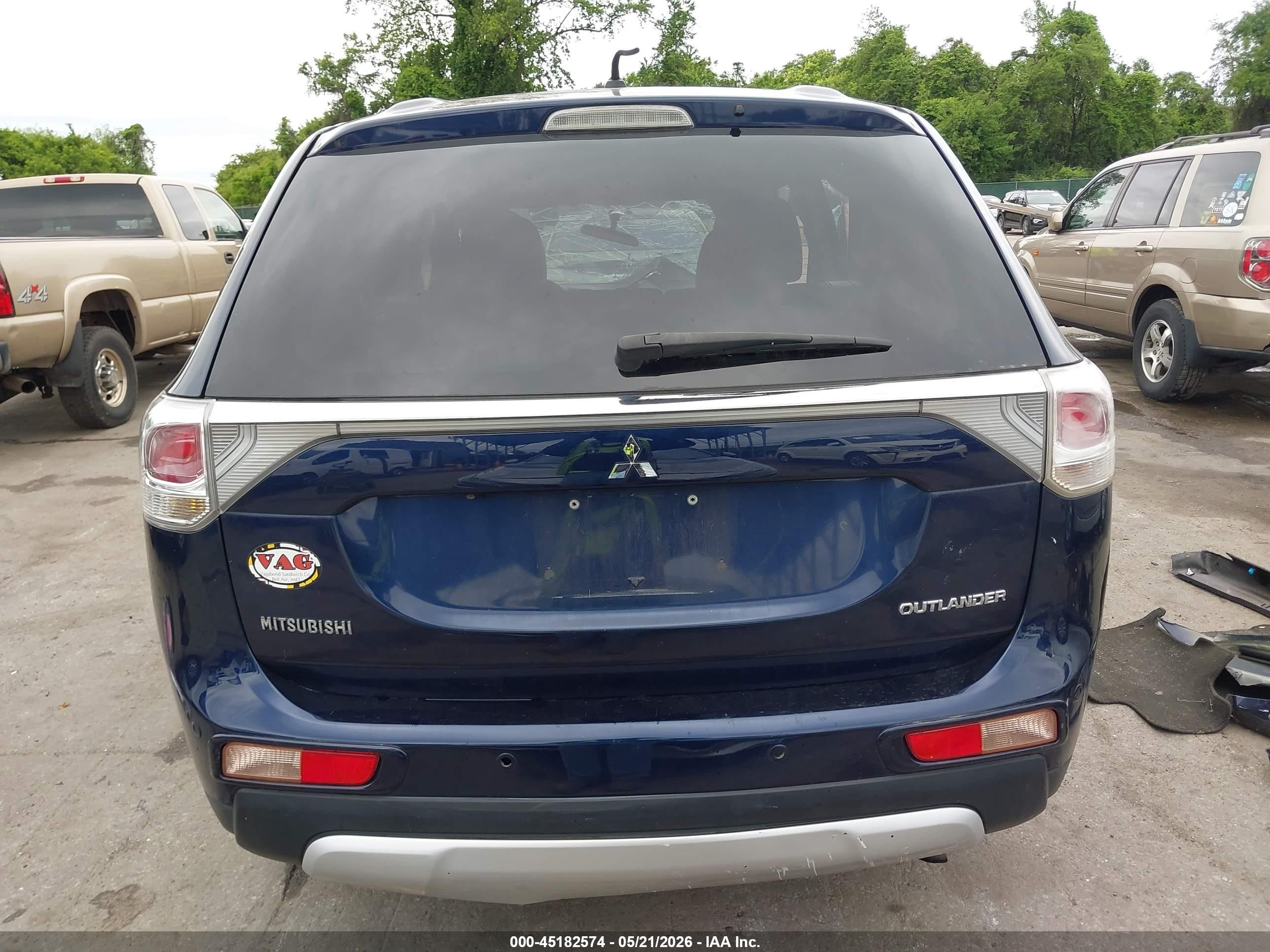 2015 Mitsubishi Outlander Se Blue vin: JA4AD3A39FZ005876