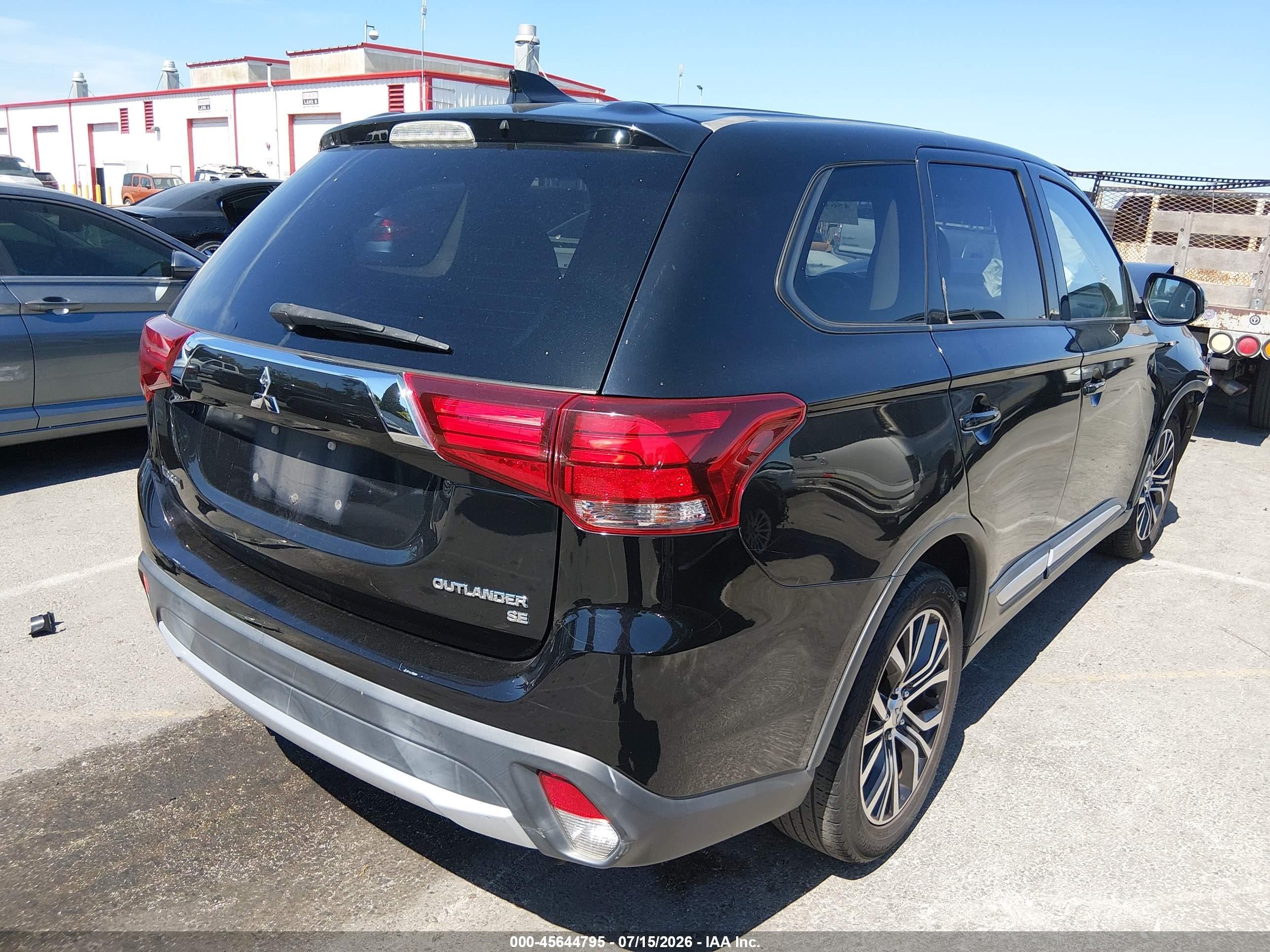 2018 Mitsubishi Outlander Se Black vin: JA4AD3A39JZ042497