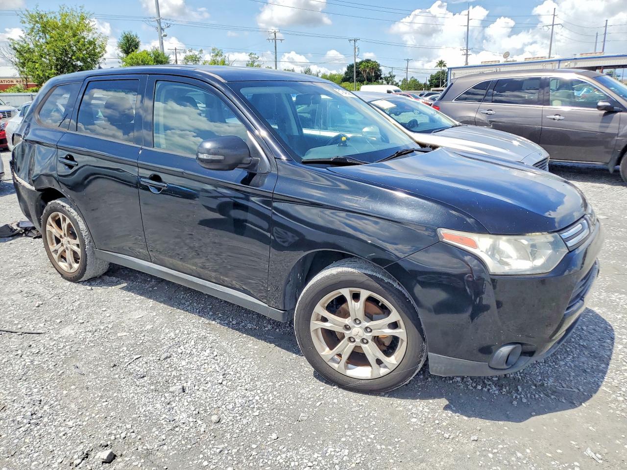 2014 Mitsubishi Outlander Es Black vin: JA4AD3A3XEZ013306