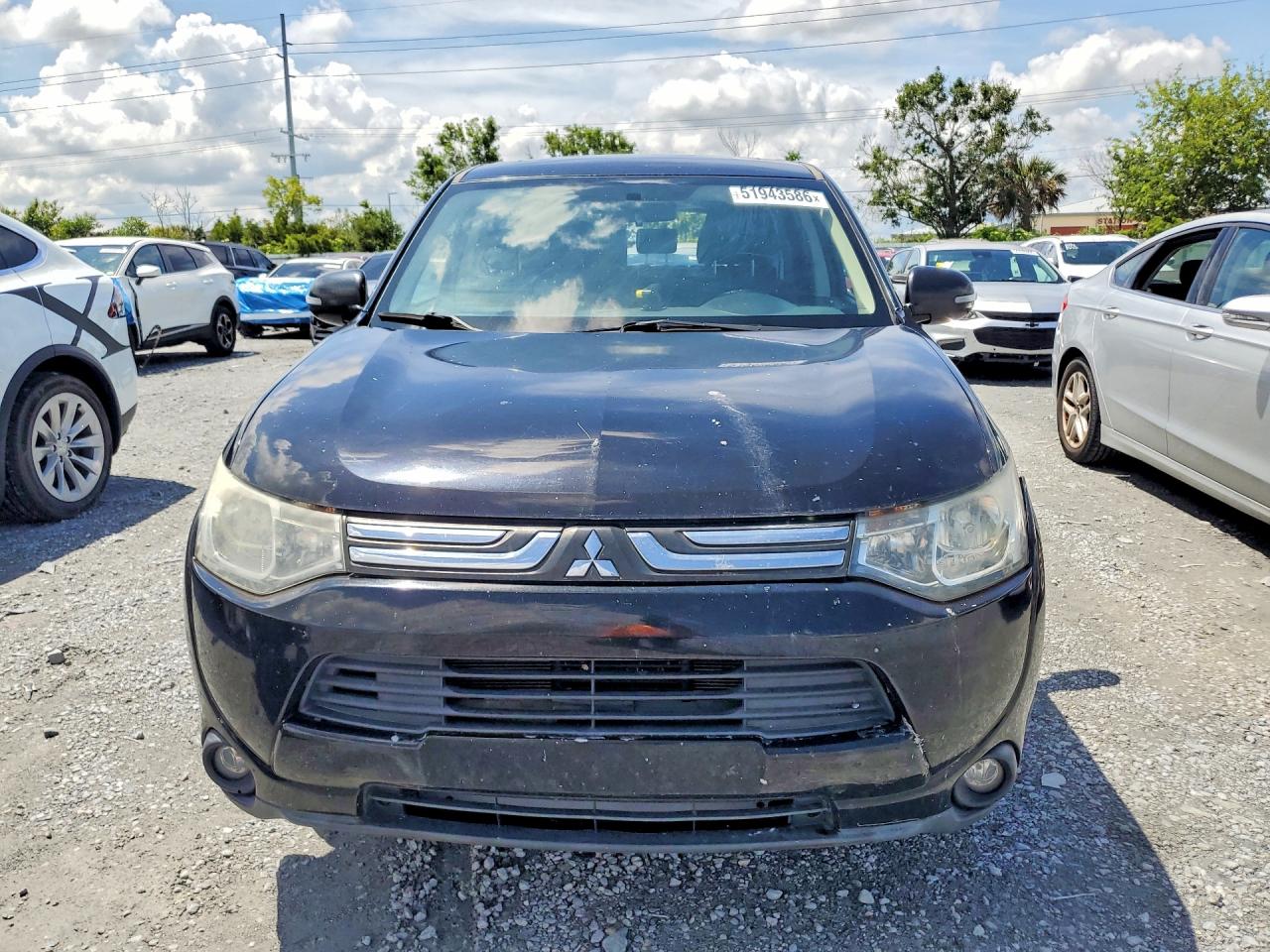 2014 Mitsubishi Outlander Es Black vin: JA4AD3A3XEZ013306