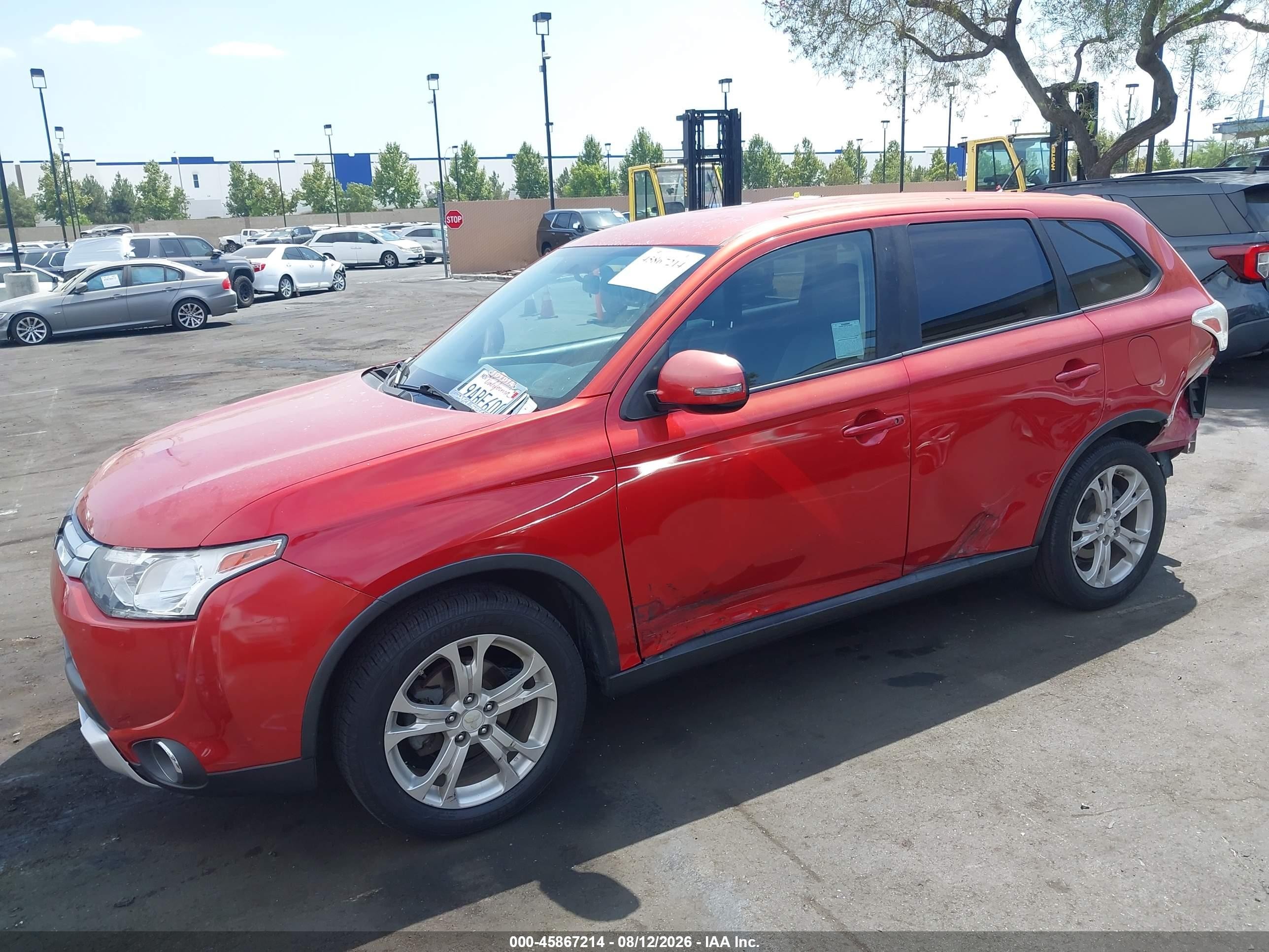 2015 Mitsubishi Outlander Se Red vin: JA4AD3A3XFZ003733