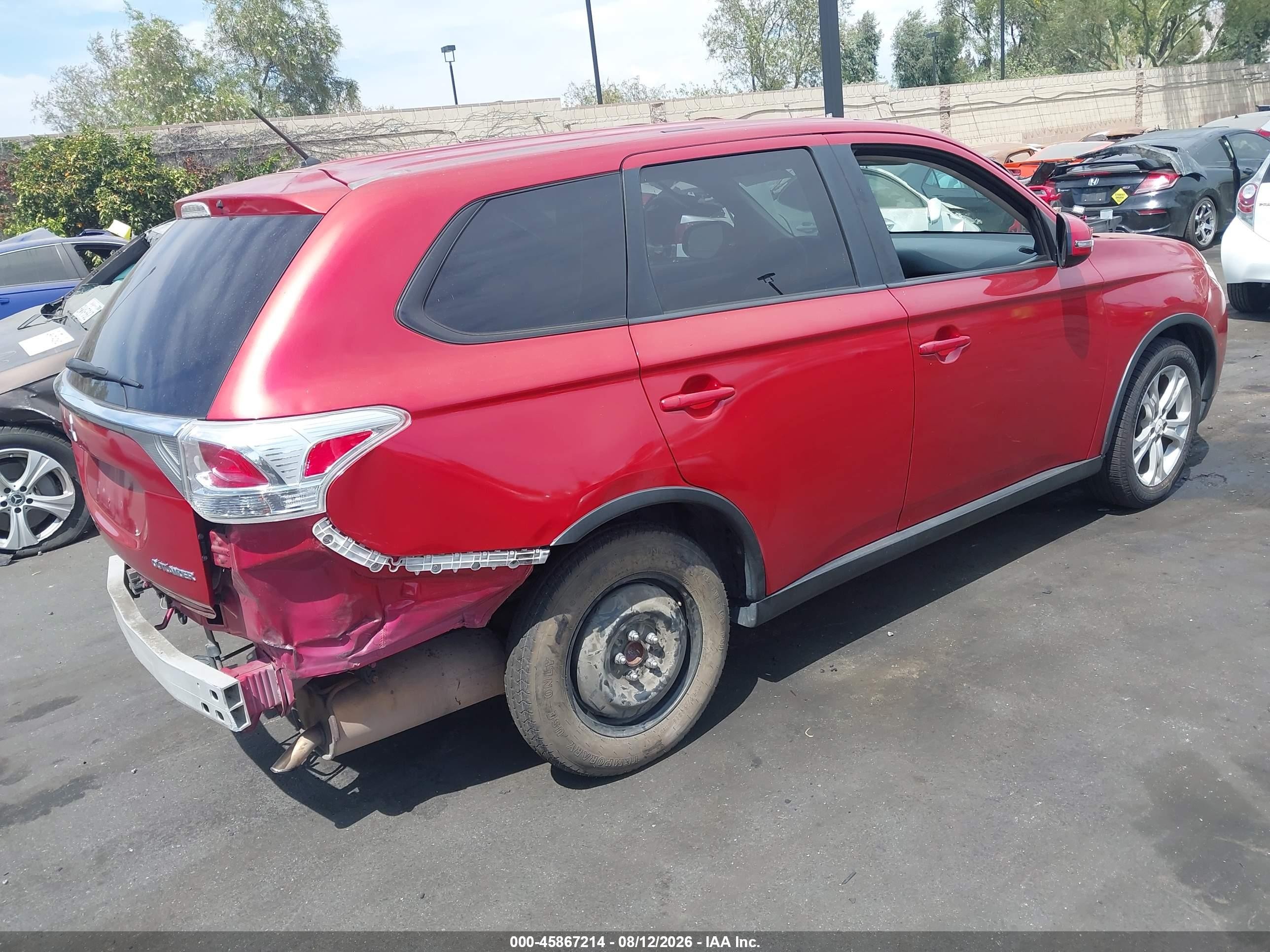 2015 Mitsubishi Outlander Se Red vin: JA4AD3A3XFZ003733