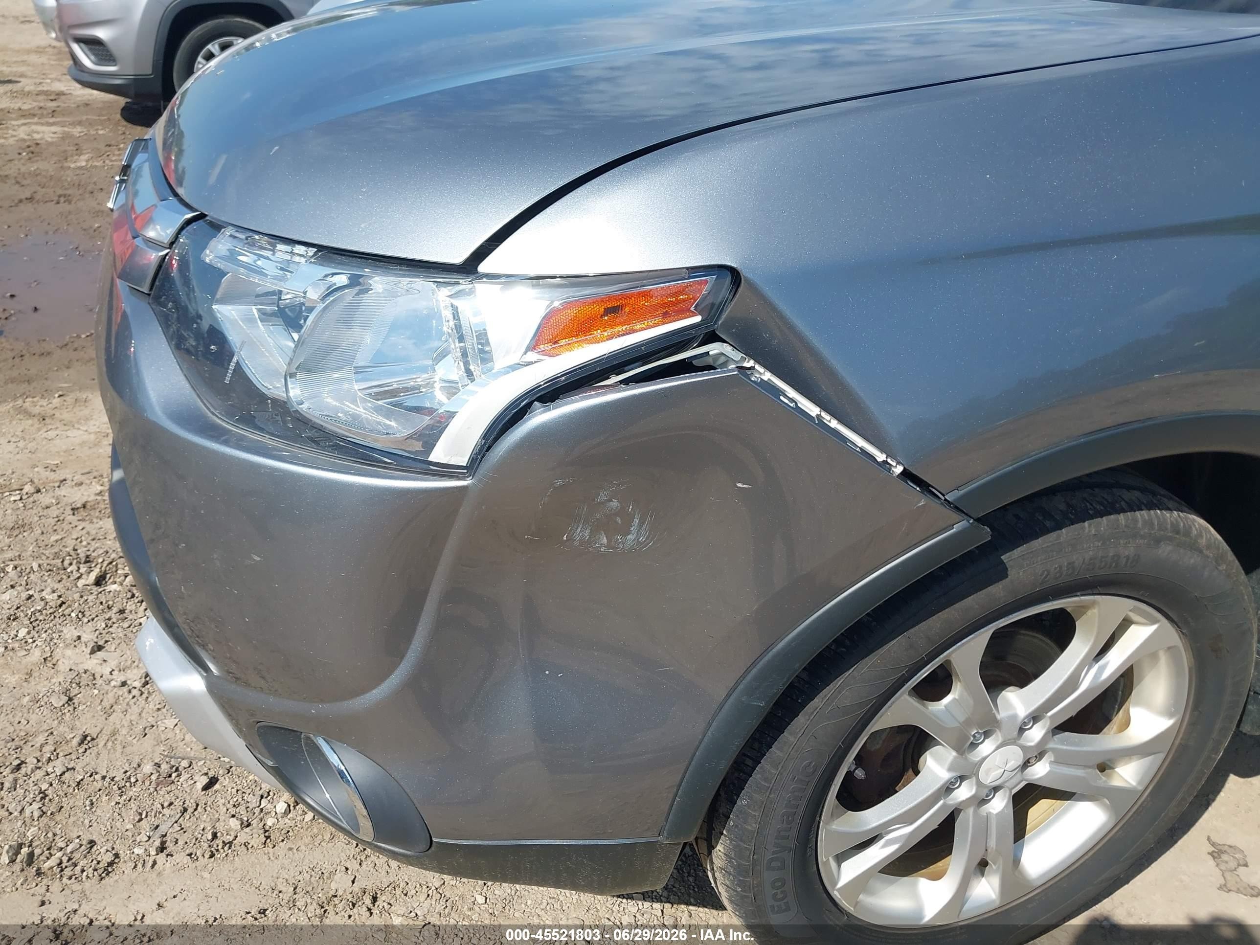 2015 Mitsubishi Outlander Se Gray vin: JA4AD3A3XFZ008902