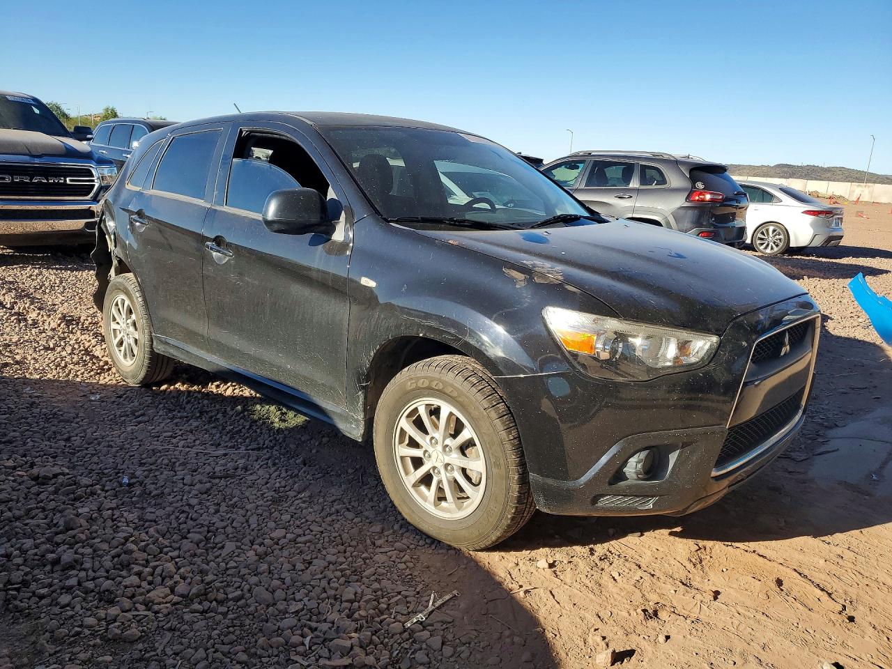2011 Mitsubishi Outlander Sport Es Black vin: JA4AP3AU0BZ007803