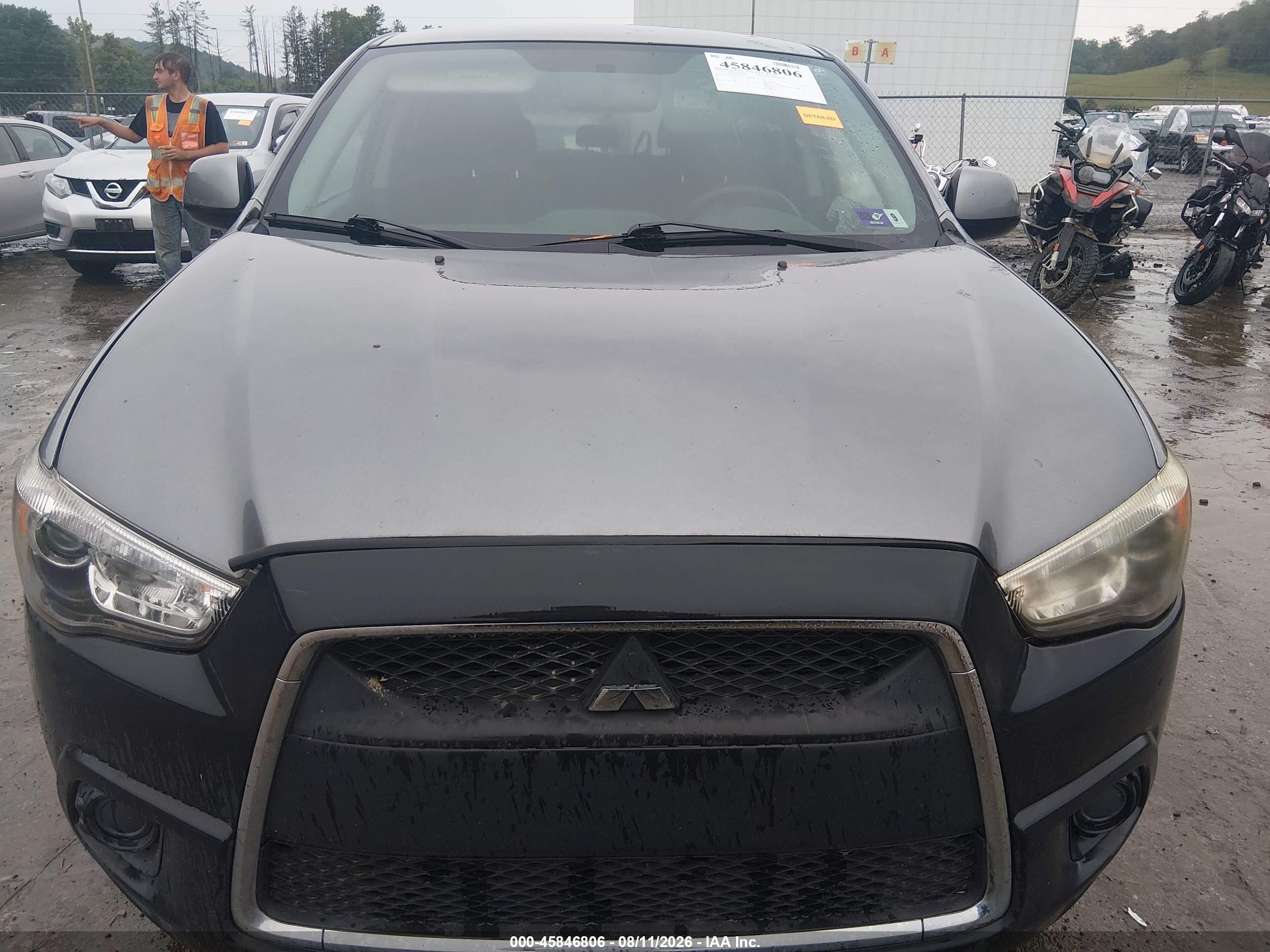 2012 Mitsubishi Outlander Sport Es Gray vin: JA4AP3AU0CZ002859