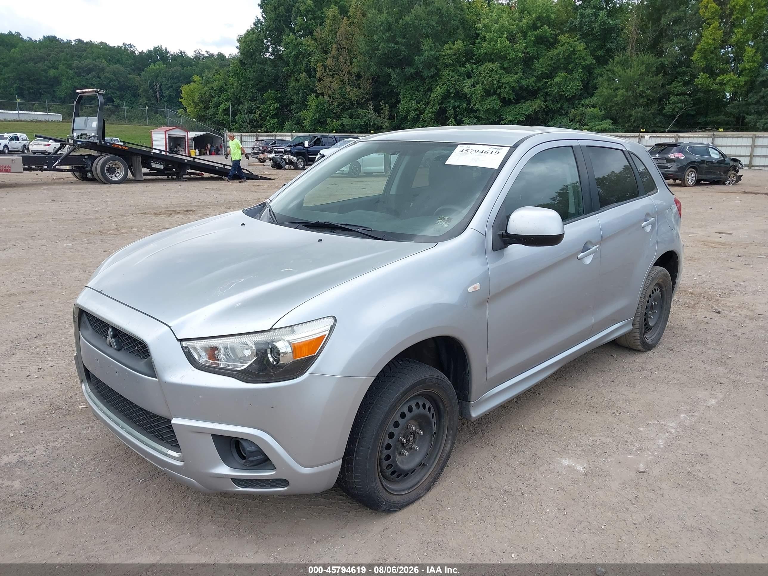 2011 Mitsubishi Outlander Sport Es Silver vin: JA4AP3AU1BZ002433