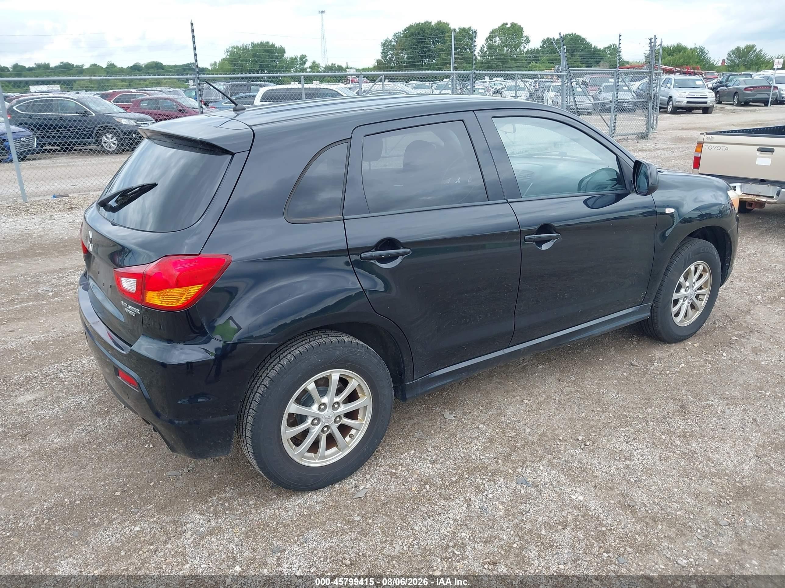 2011 Mitsubishi Outlander Sport Es Черный vin: JA4AP3AU1BZ008975
